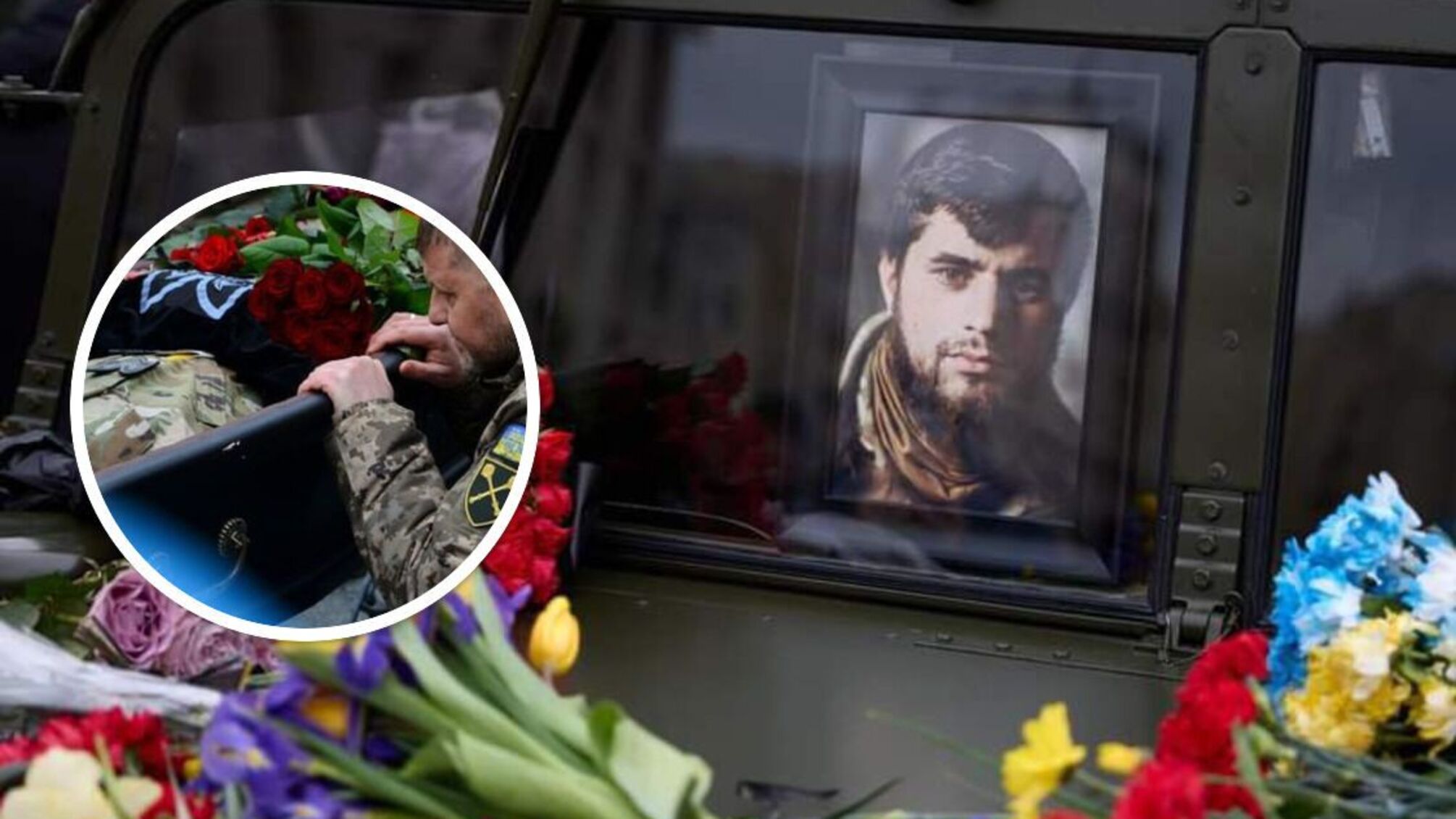 Валерій Залужний під час прощання з Дмитром 'Да Вінчі' Коцюбайлом