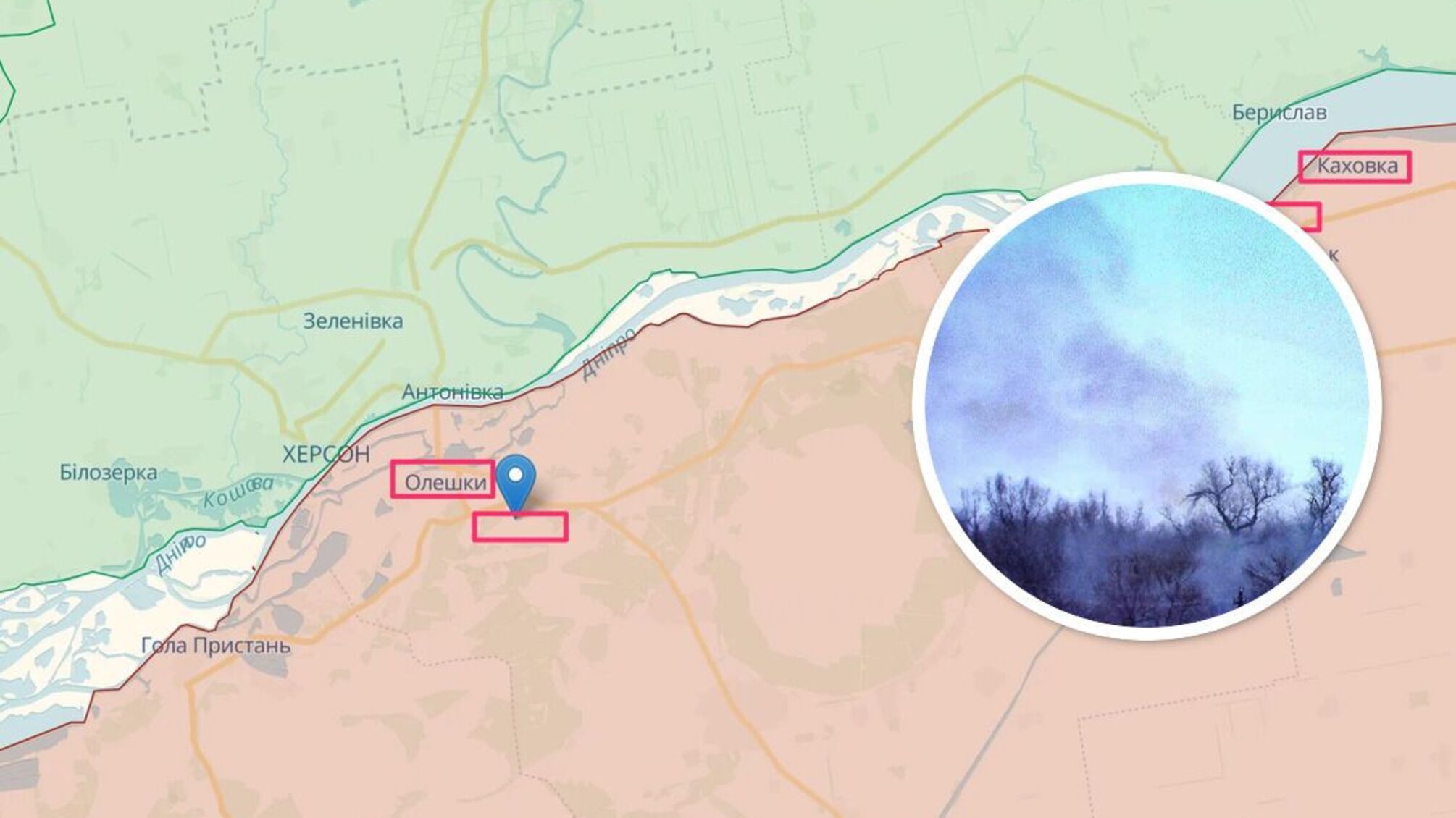 'Хлопок' на левом берегу Днепра: под Олешками ВСУ ударили по базе врага (фото)