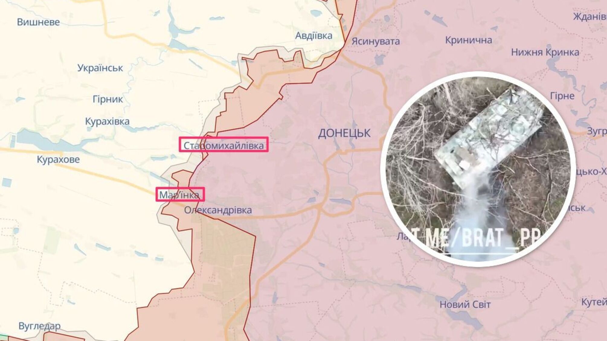 На Донеччині бійці бригади імені Гандзюка знищили ворожу МТЛБ