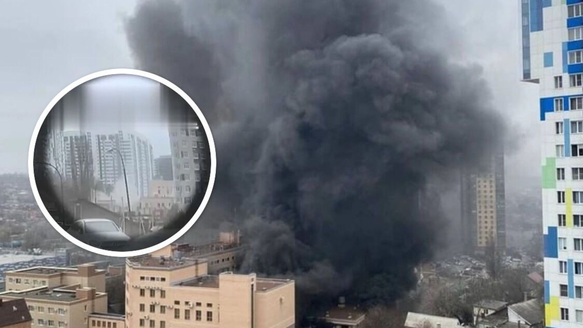 Пожежа у Ростові-на-Дону: вибухнуло в будівлі прикордонної служби ФСБ рф