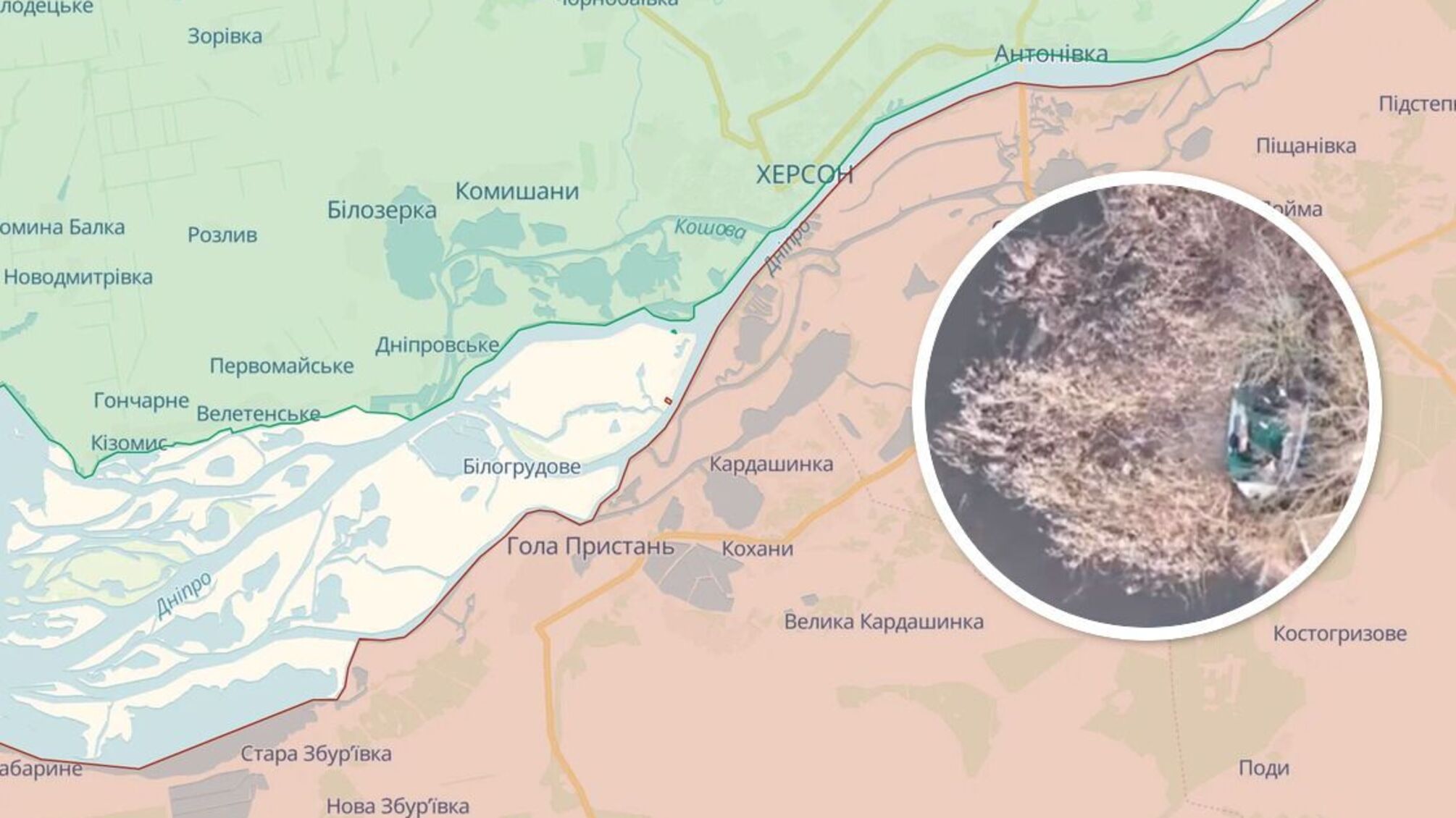 Російську ДРГ під Херсоном позбавили засобу пересування