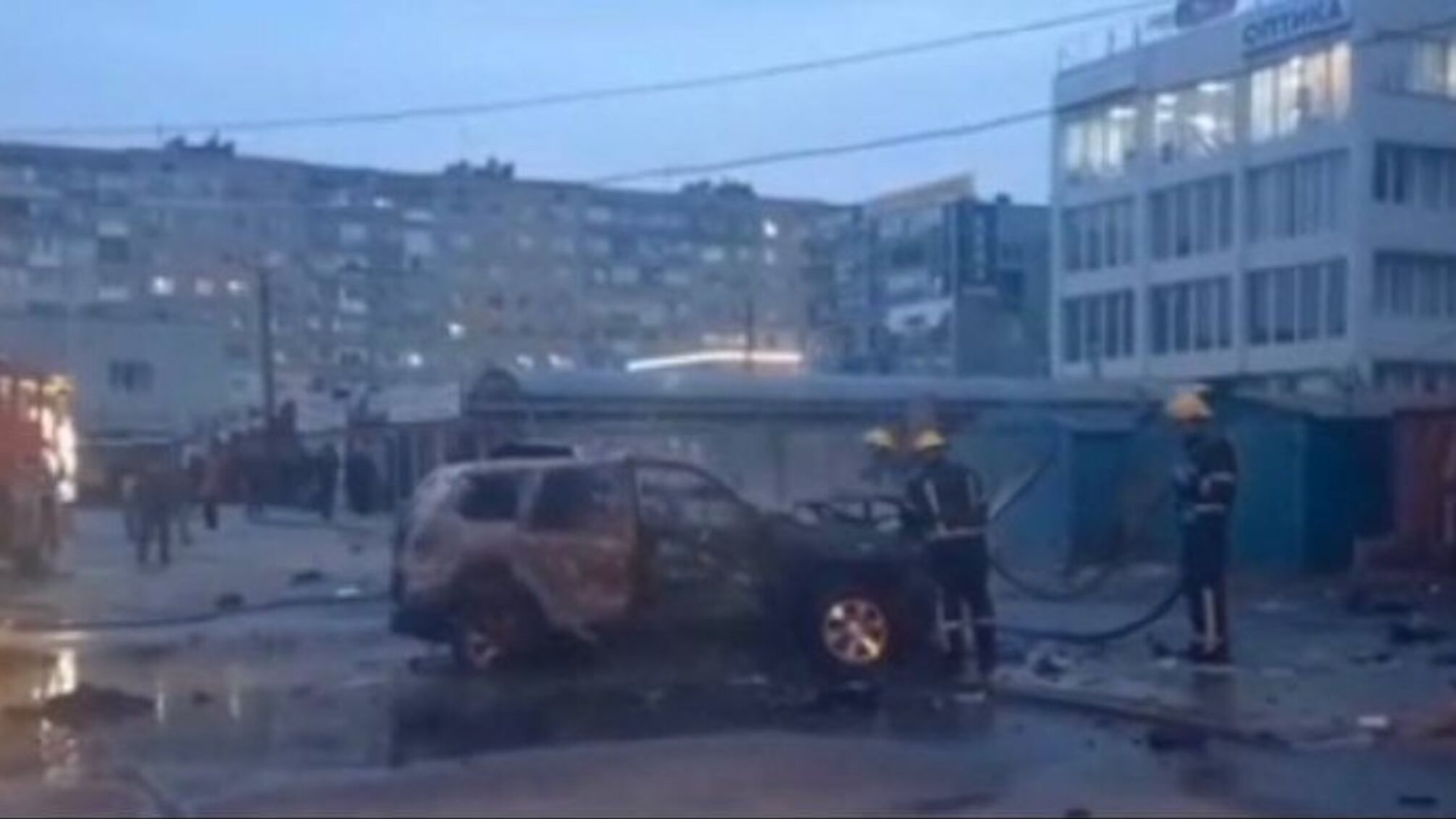 Утренний 'бавовна' в Мелитополе: в центре города сработало самодельное взрывное устройство (видео)