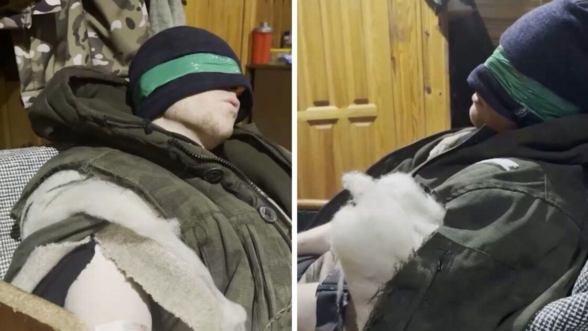 Белорусские бойцы ВСУ во время штурма взяли россиянина в плен (видео)