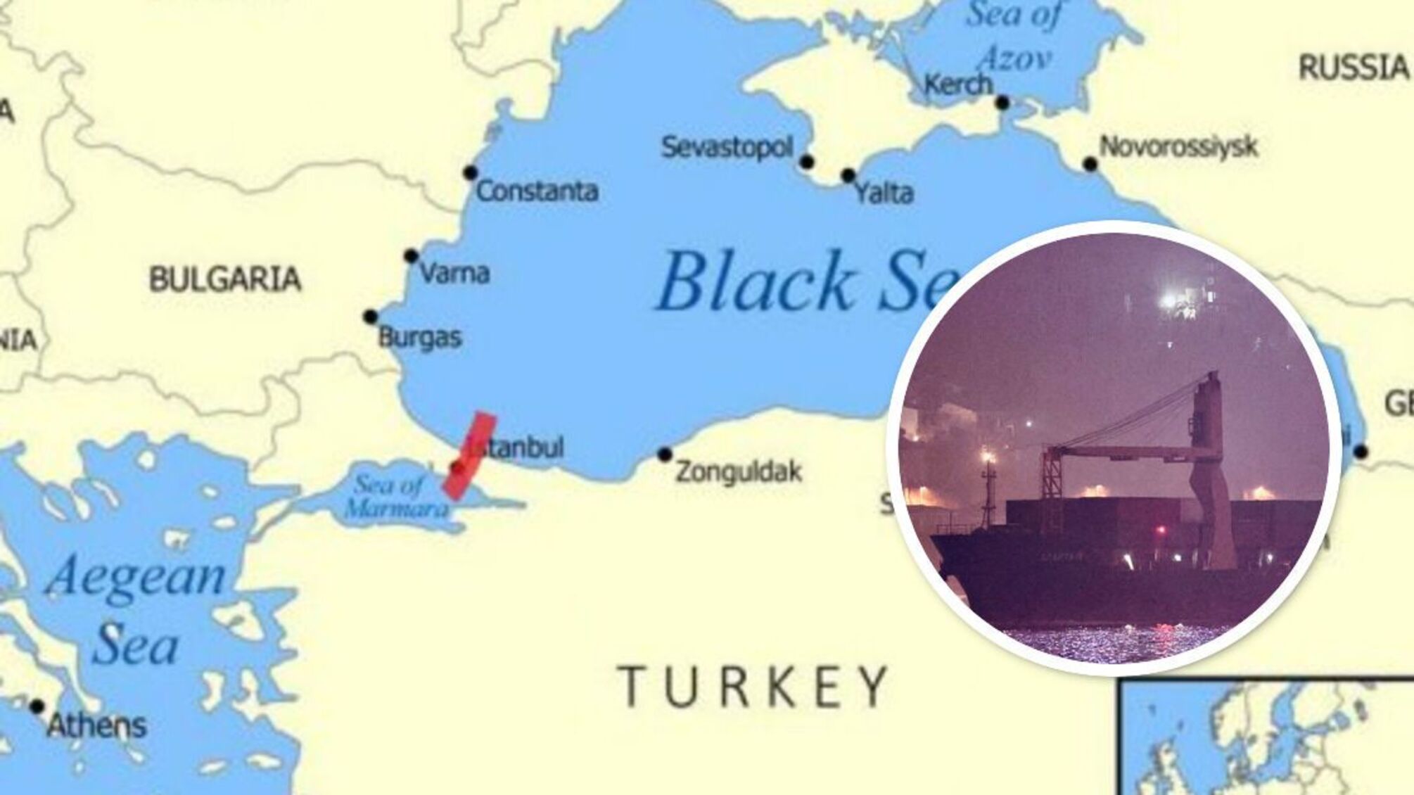 В обход конвенции Монтре: российский военный корабль вошел в Черное море из Сирии (фото)