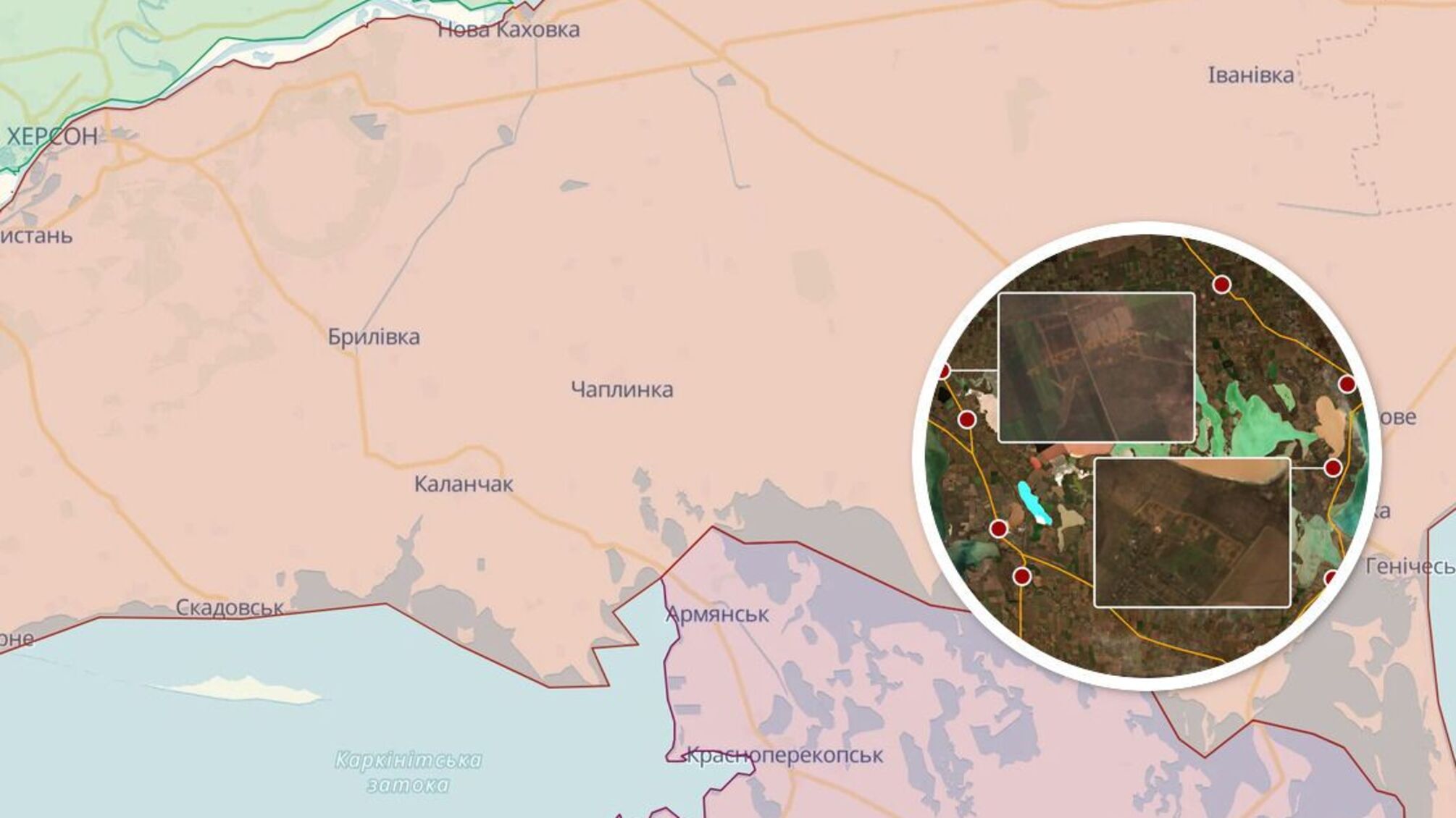 Россияне укрепляют трассы на Крым и строят новые понтонные переправы на Херсонщине (снимки)