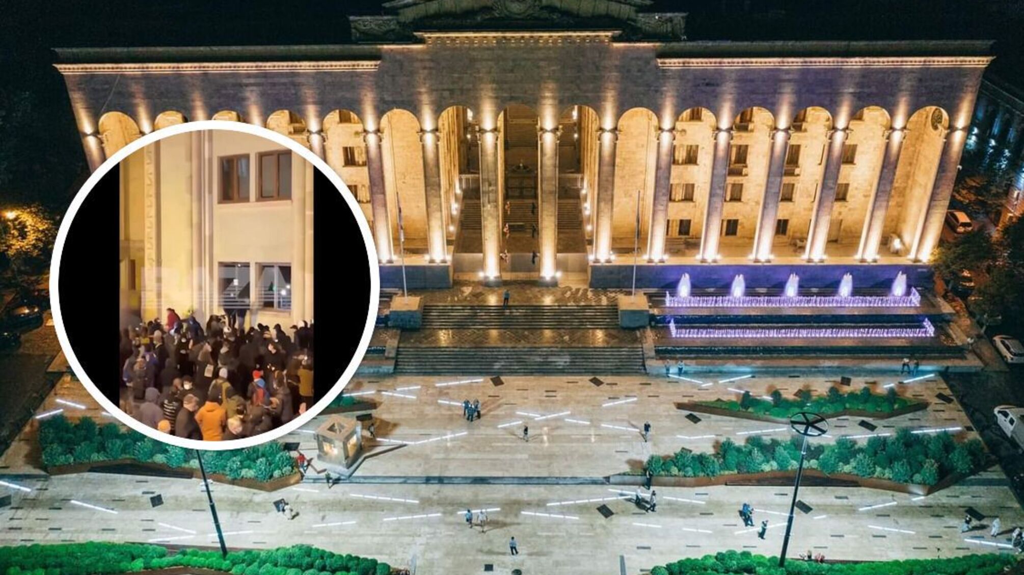Протесты в Грузии: ситуация под стенами парламента в Тбилиси