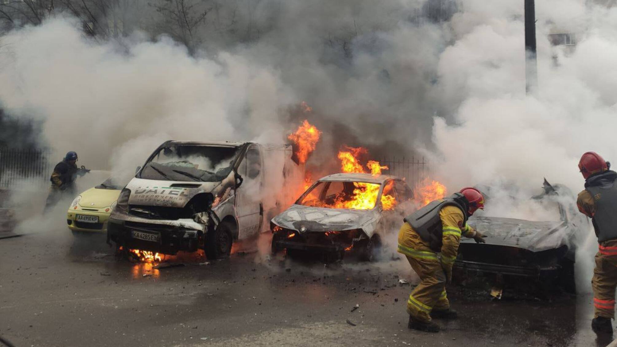 Наслідки ракетного удару по столиці