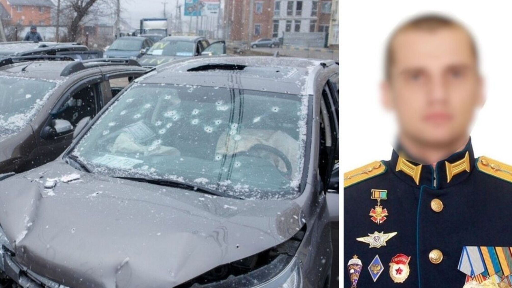 Гражданские автомобили, обстрелянные россиянами в Ирпене на Киевщине