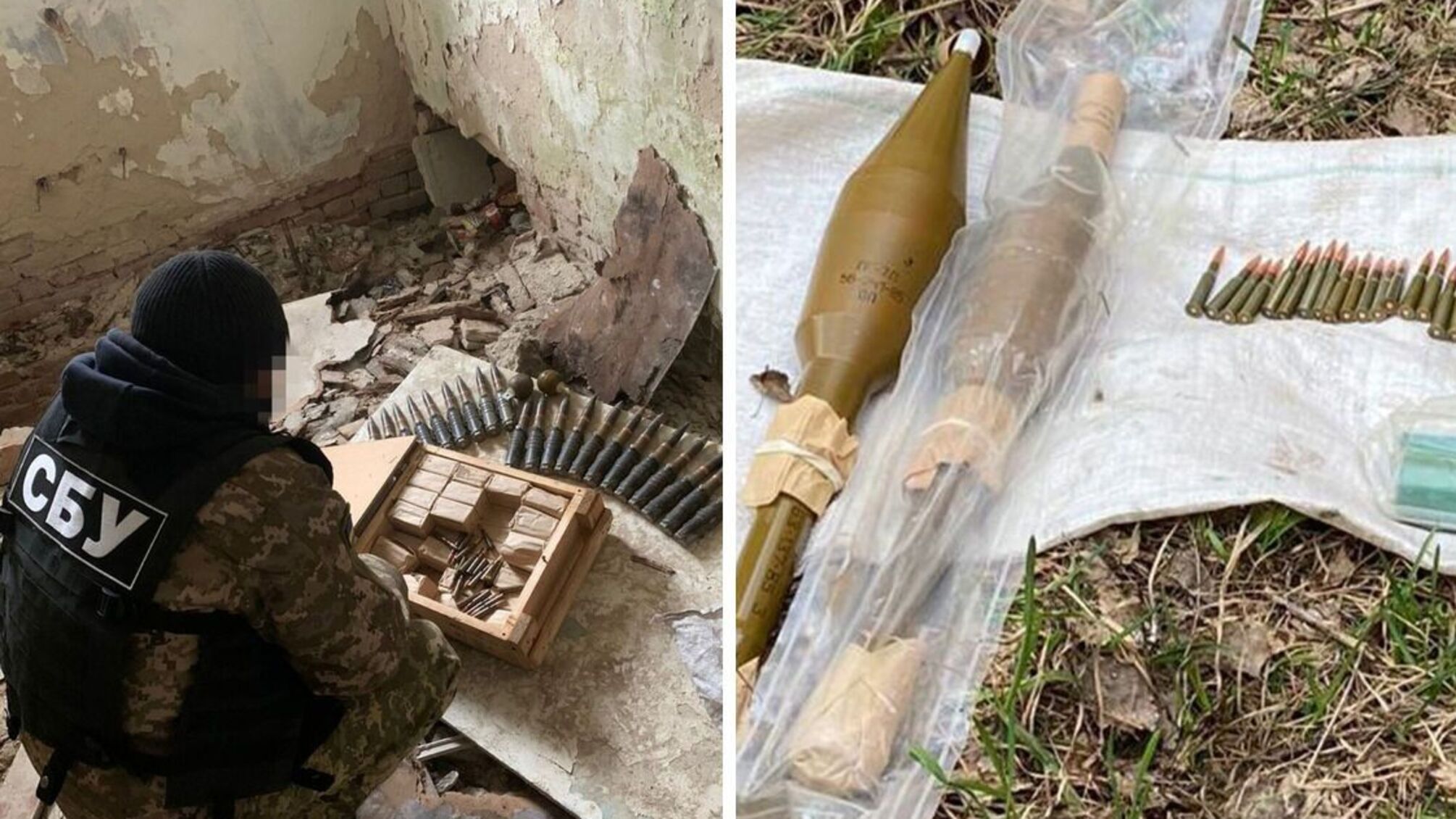На Чернігівщині знайшли дві схованки зі зброєю й снарядами рф (фото)