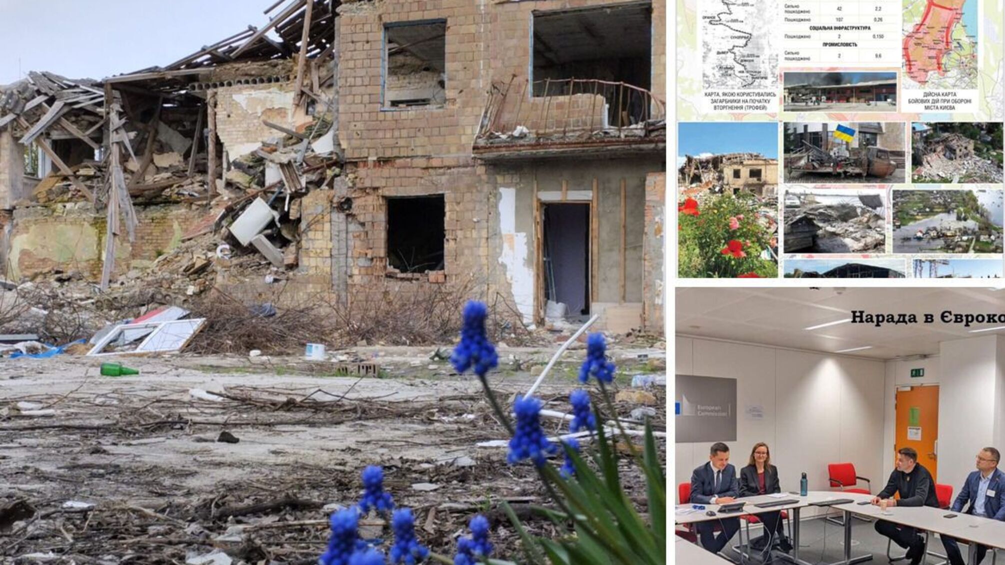 Відновлення Київщини: Петрівська громада у Європарламенті показала руйнування і план відбудови