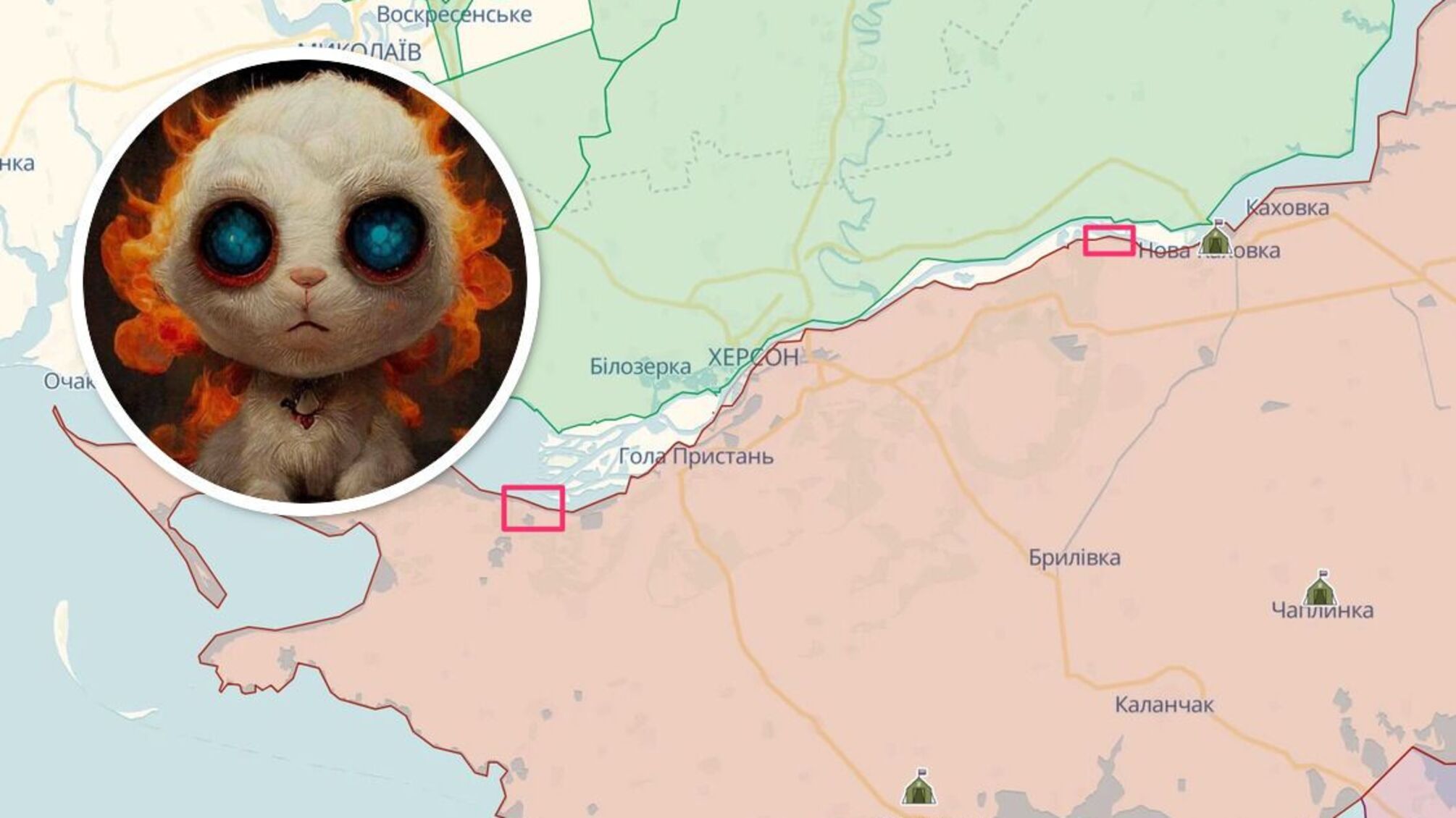 'Бавовна' на лівому березі Дніпра на півдні