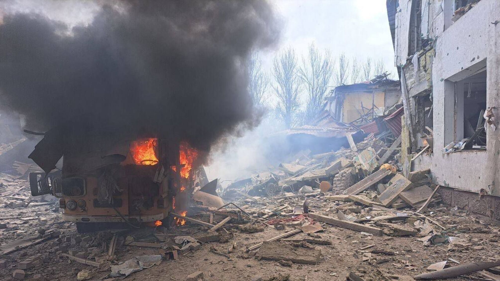 Последствия российских обстрелов в Запорожской области