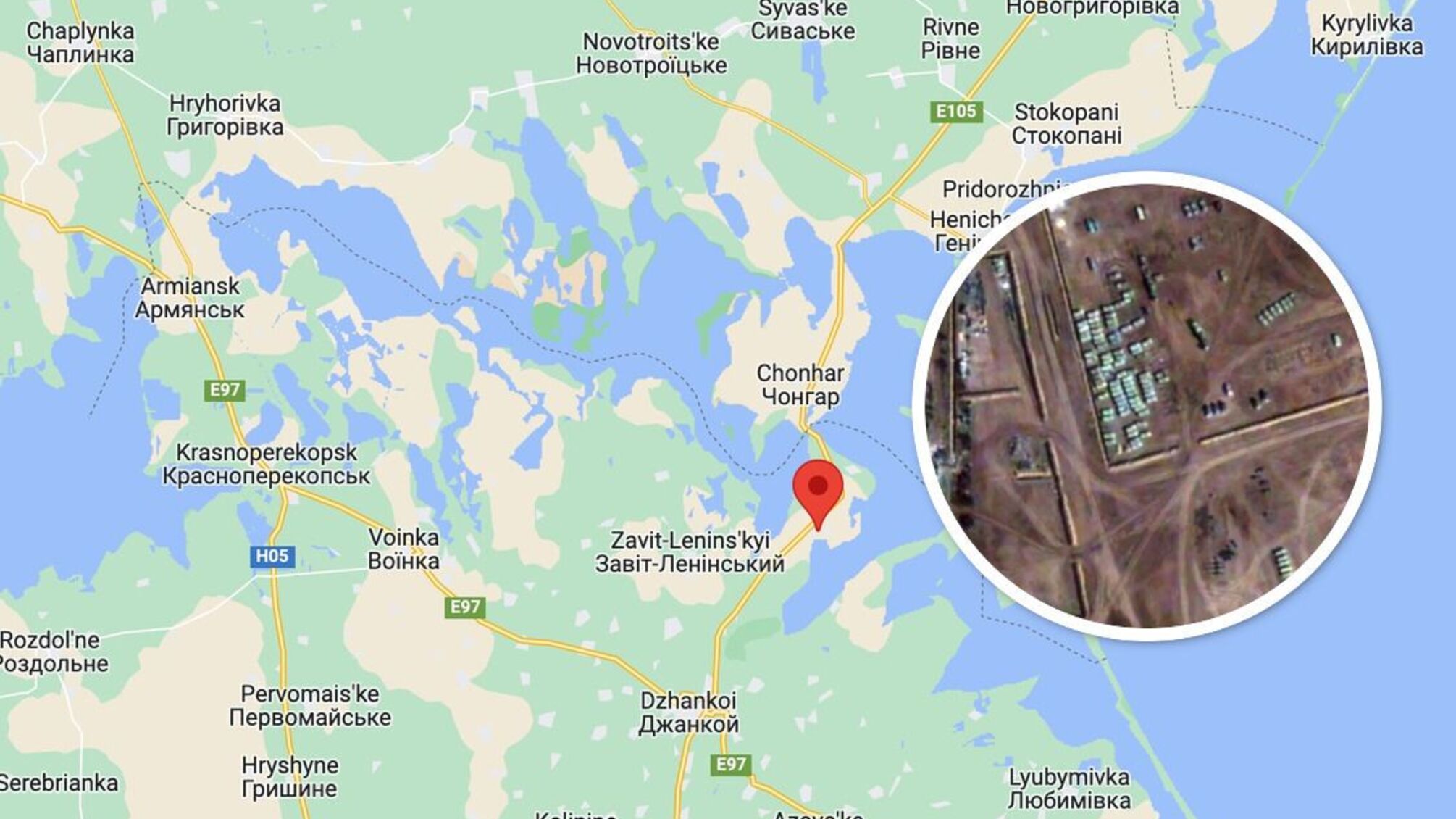 Россияне 'эвакуируют' технику с военного склада на севере Крыма: спутниковые снимки