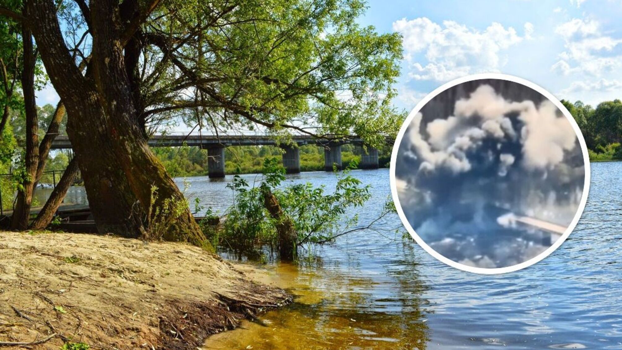 Мост черед реку Судость на севере Черниговщины