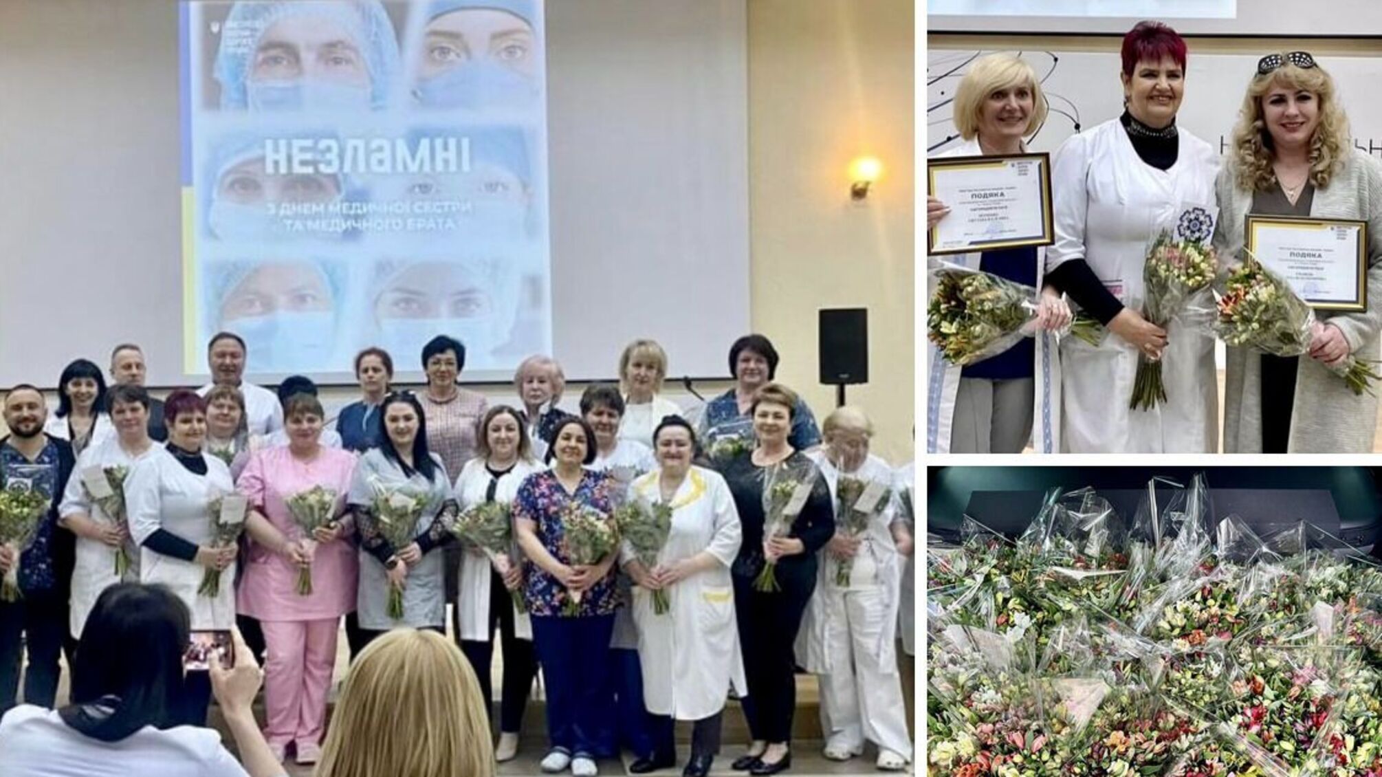 В знак благодарности: столичным матерям павших Героев и медицинским сестрам вручили цветы (фото)