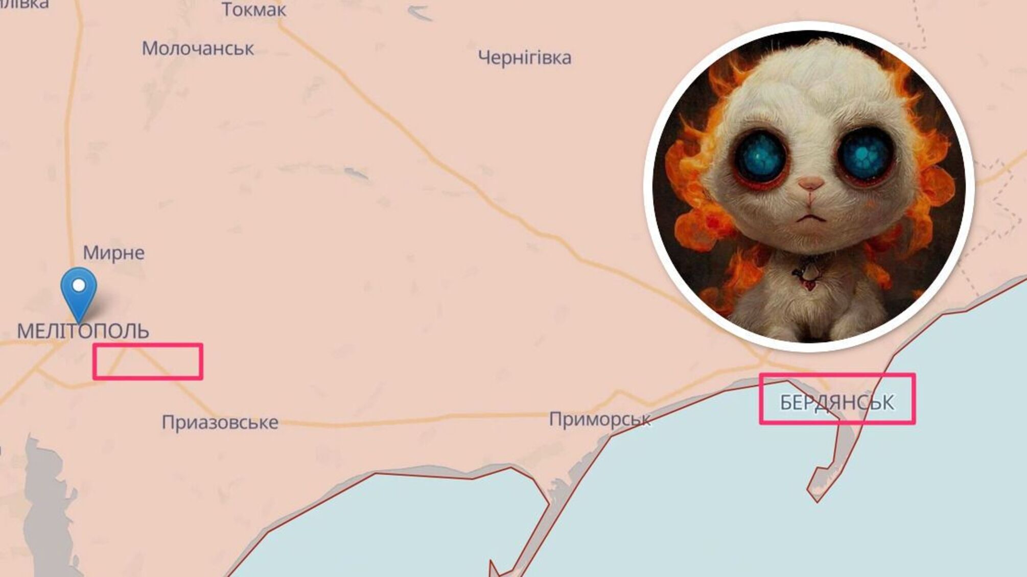 Ночной 'хлопок' в Бердянске и под Мелитополем