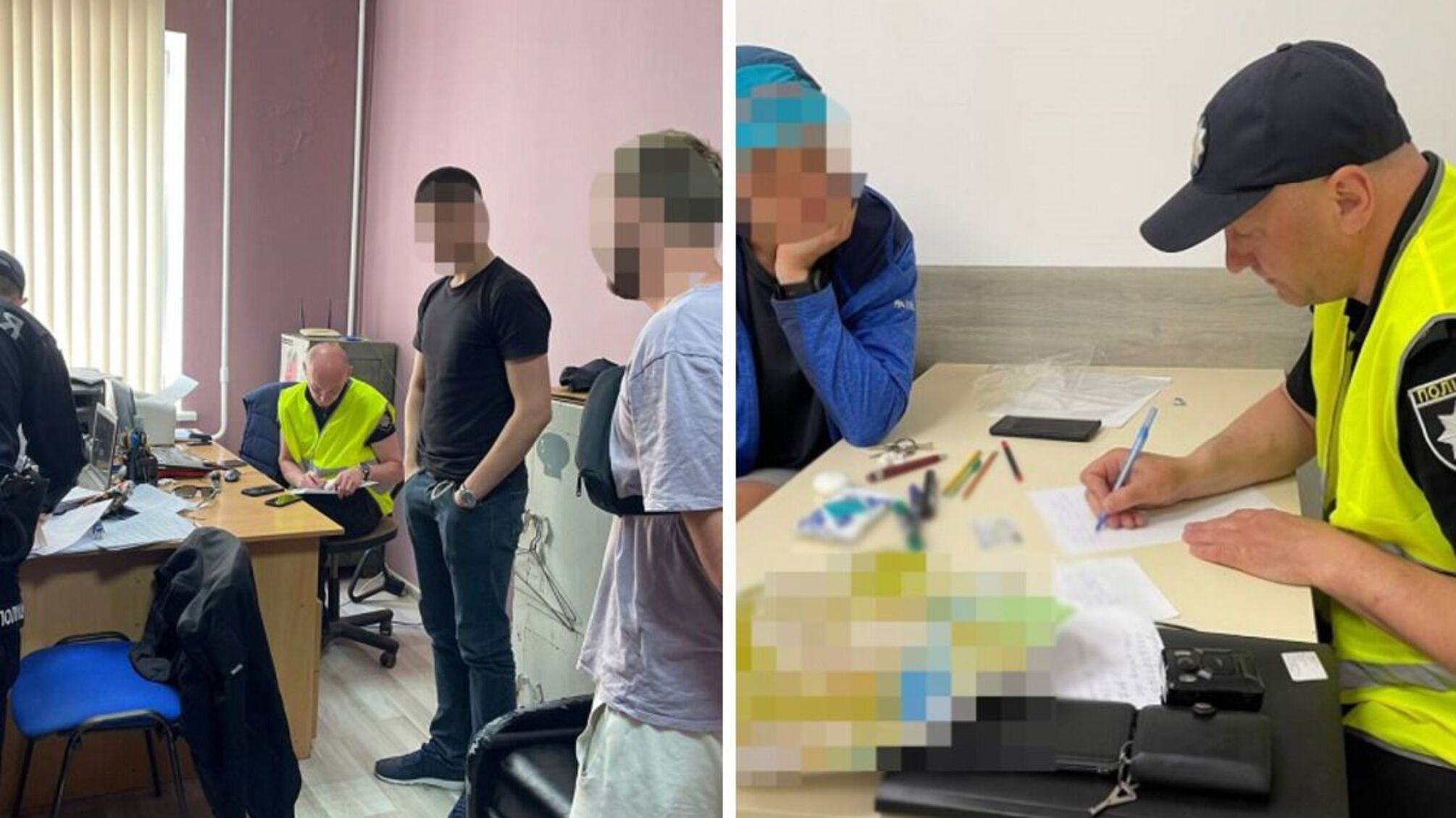 Поліцейські передали СБУ двох чоловіків, що знімали роботу ППО