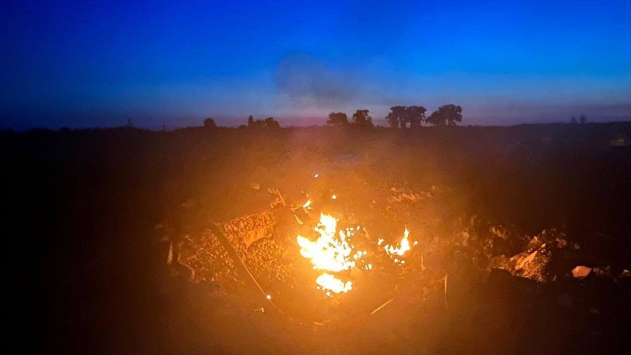 Последствия падения обломков российской ракеты в Киевской области