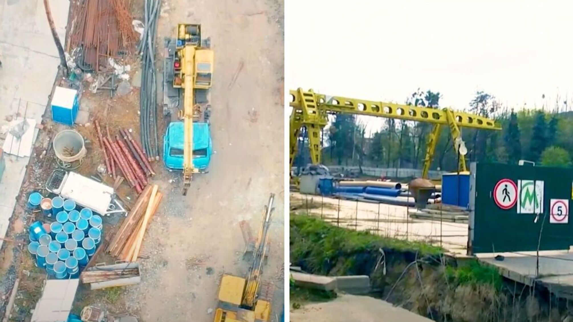 Метро на Виноградарь: стройплощадка в 2019 и 2023 годах