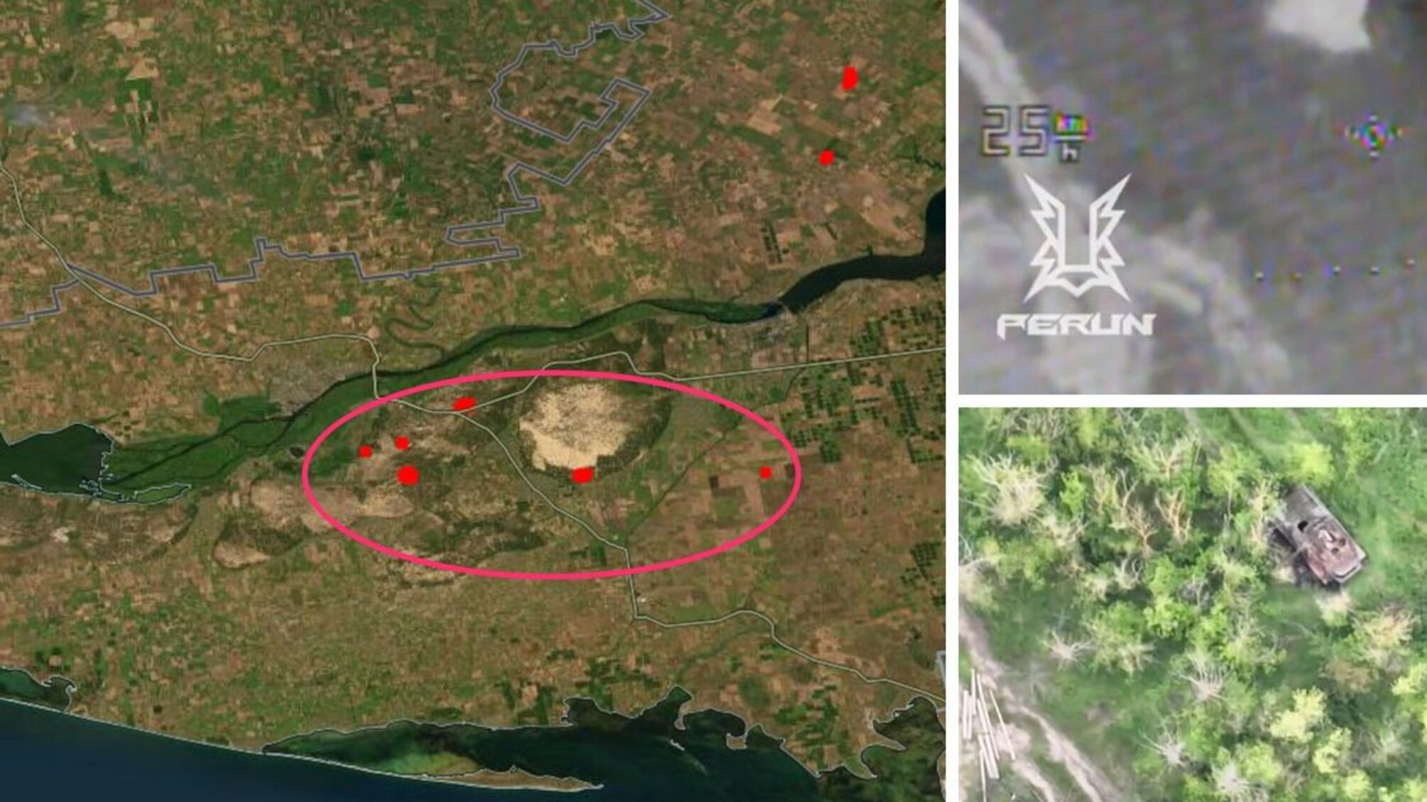 На лівобережжі Херсонщини спецпризначенці ЗСУ скидом з дрону спалили російську МТ-ЛБ