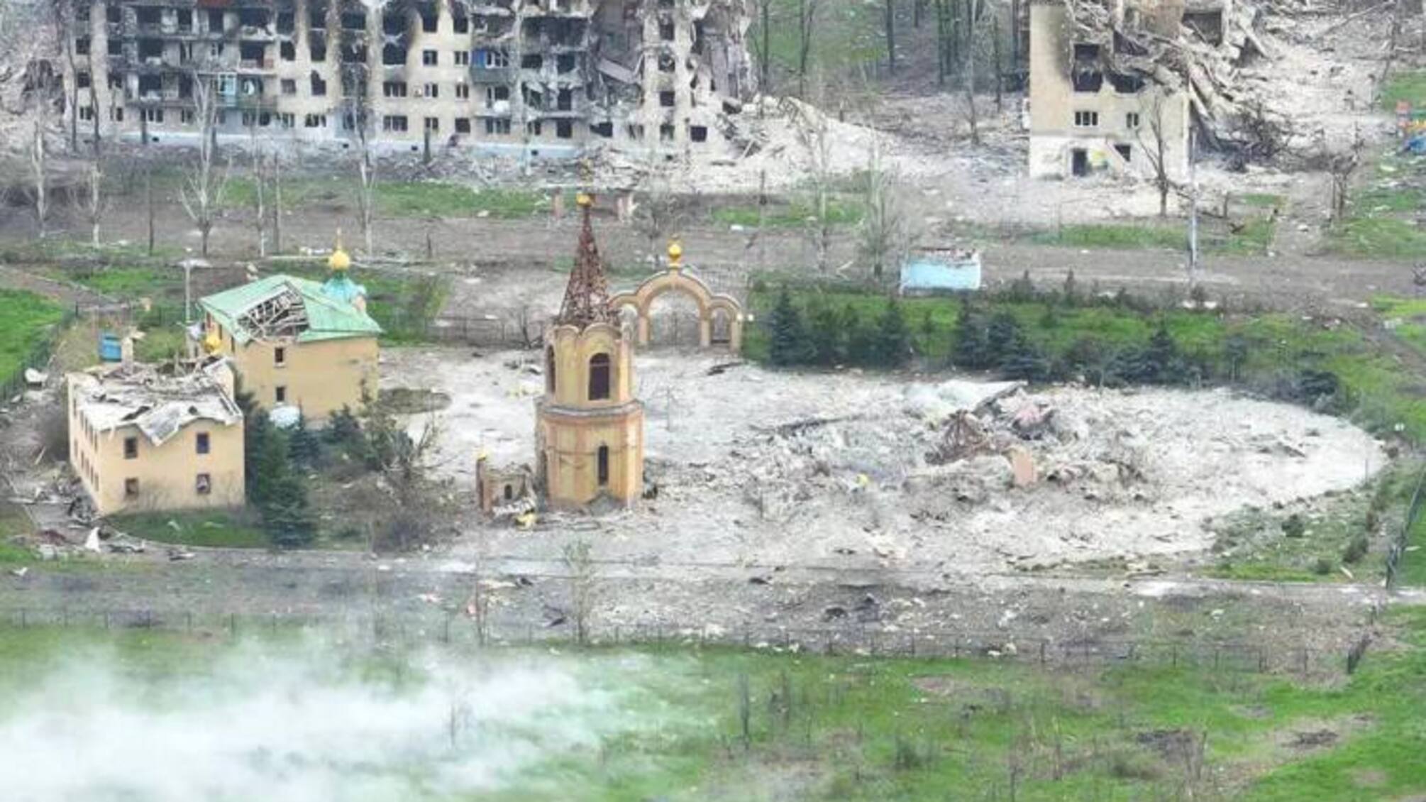 'Вагнеровцы' в Бахмуте уничтожили Свято-Благовещенский храм УПЦ МП (видео)