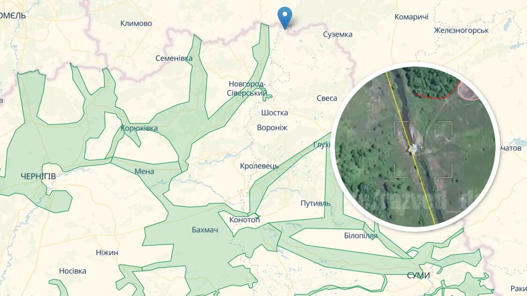 Росіяни обстріляли пішохідну переправу на прикордонні Сумщини