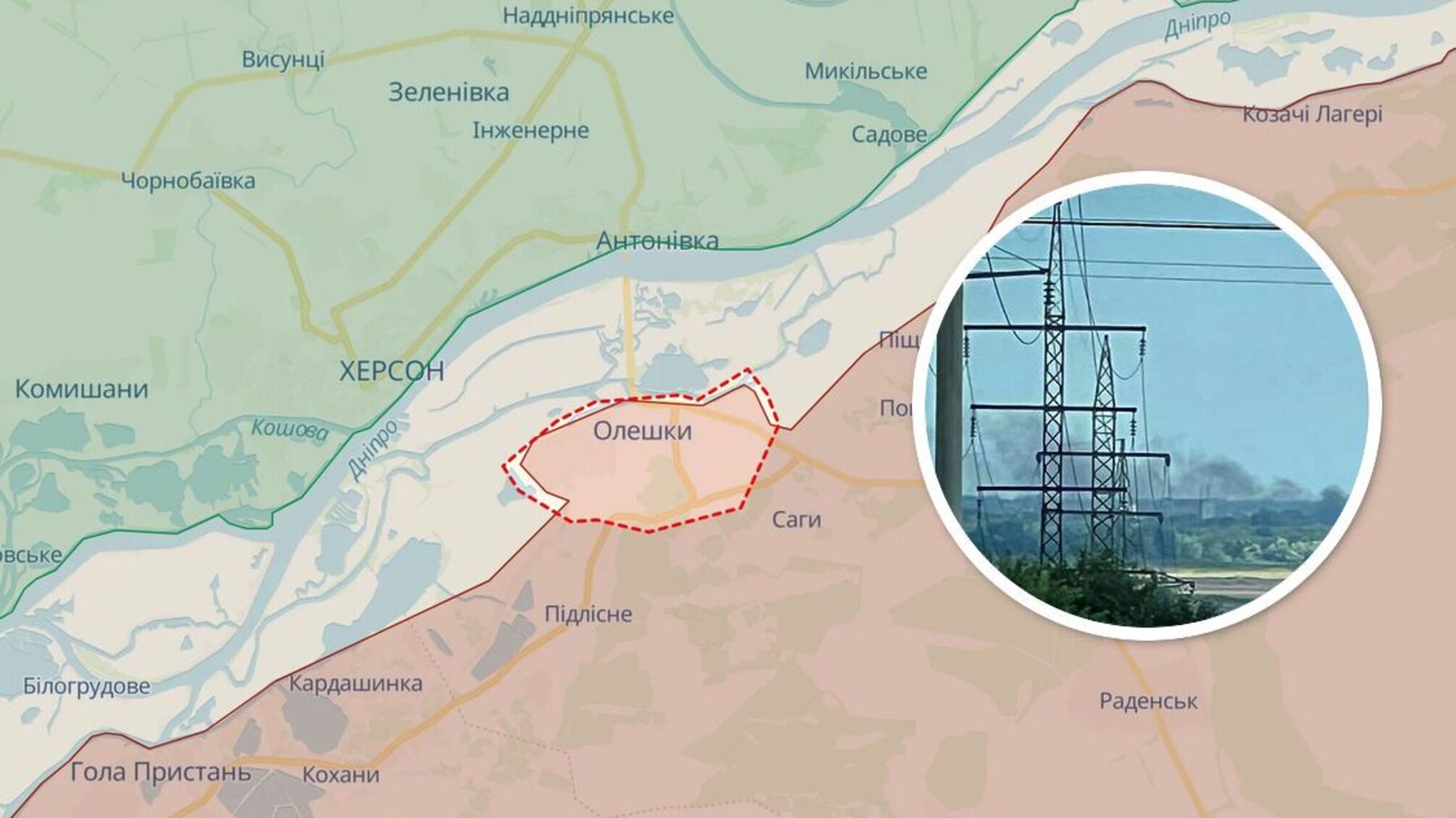 Над Олешками – стовпи диму: уражено позиції окупантів за Антонівським мостом (фото, відео)