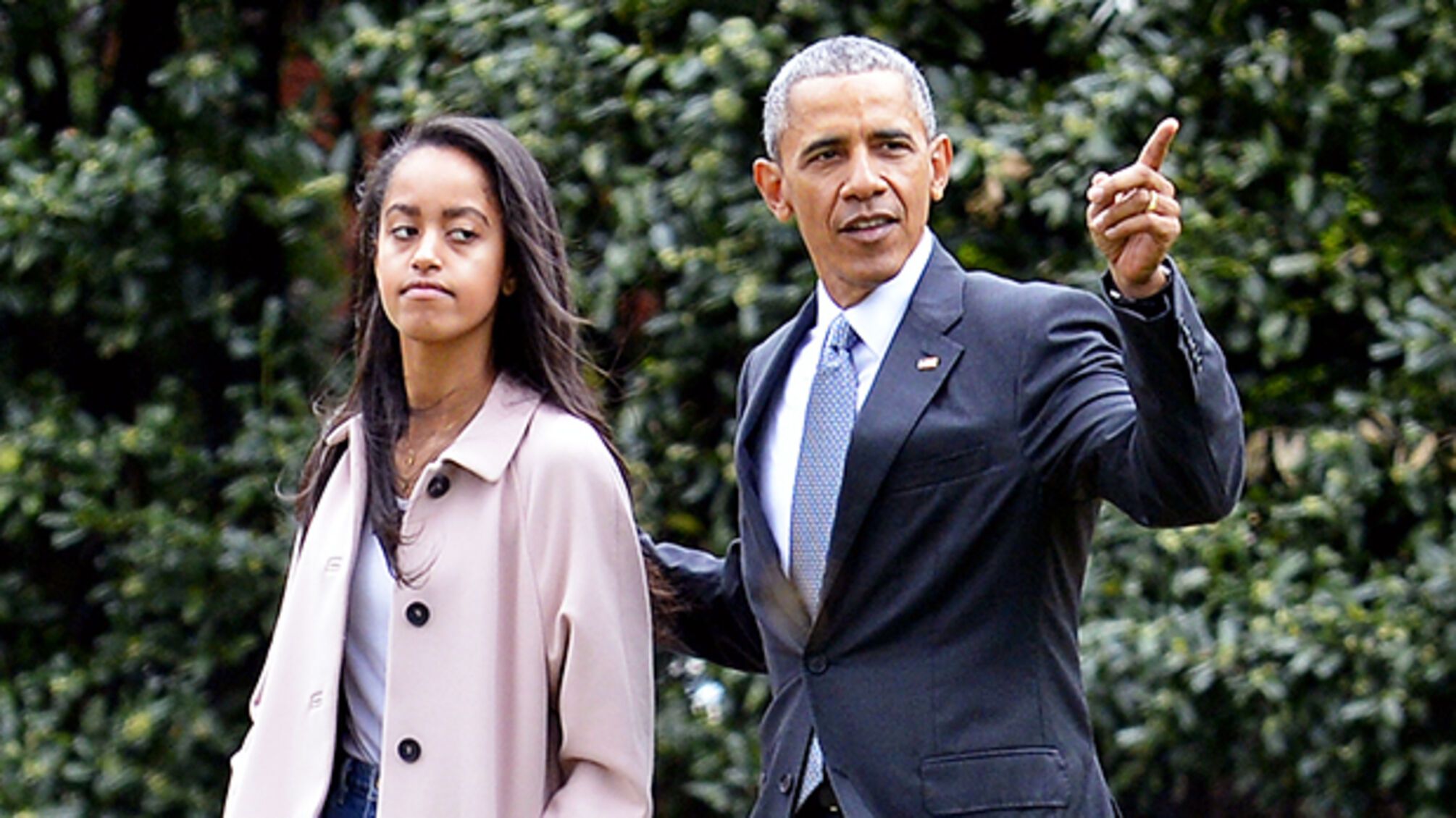 Барак Обама з дочкою Малією