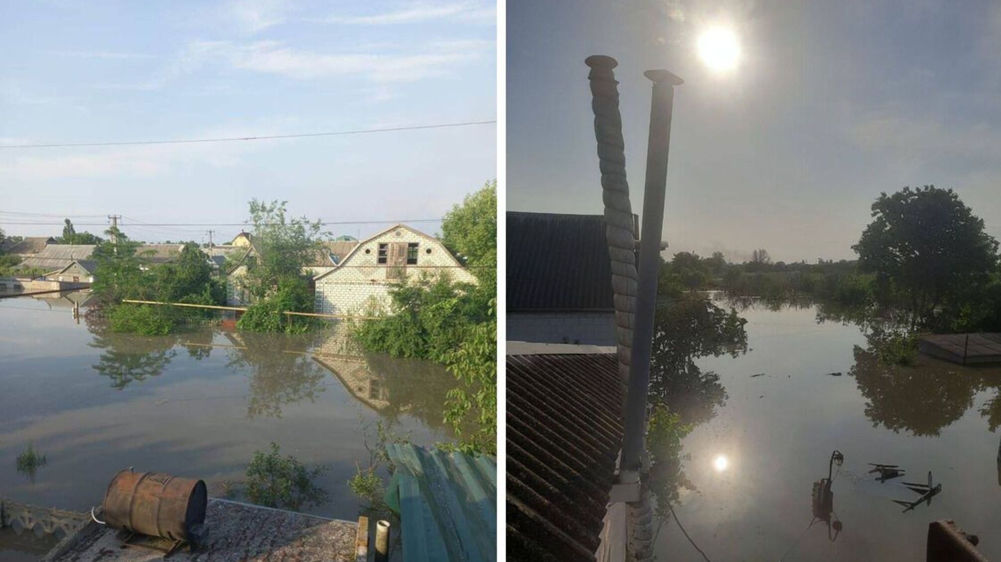 Затоплена Гола Пристань на Херсонщині