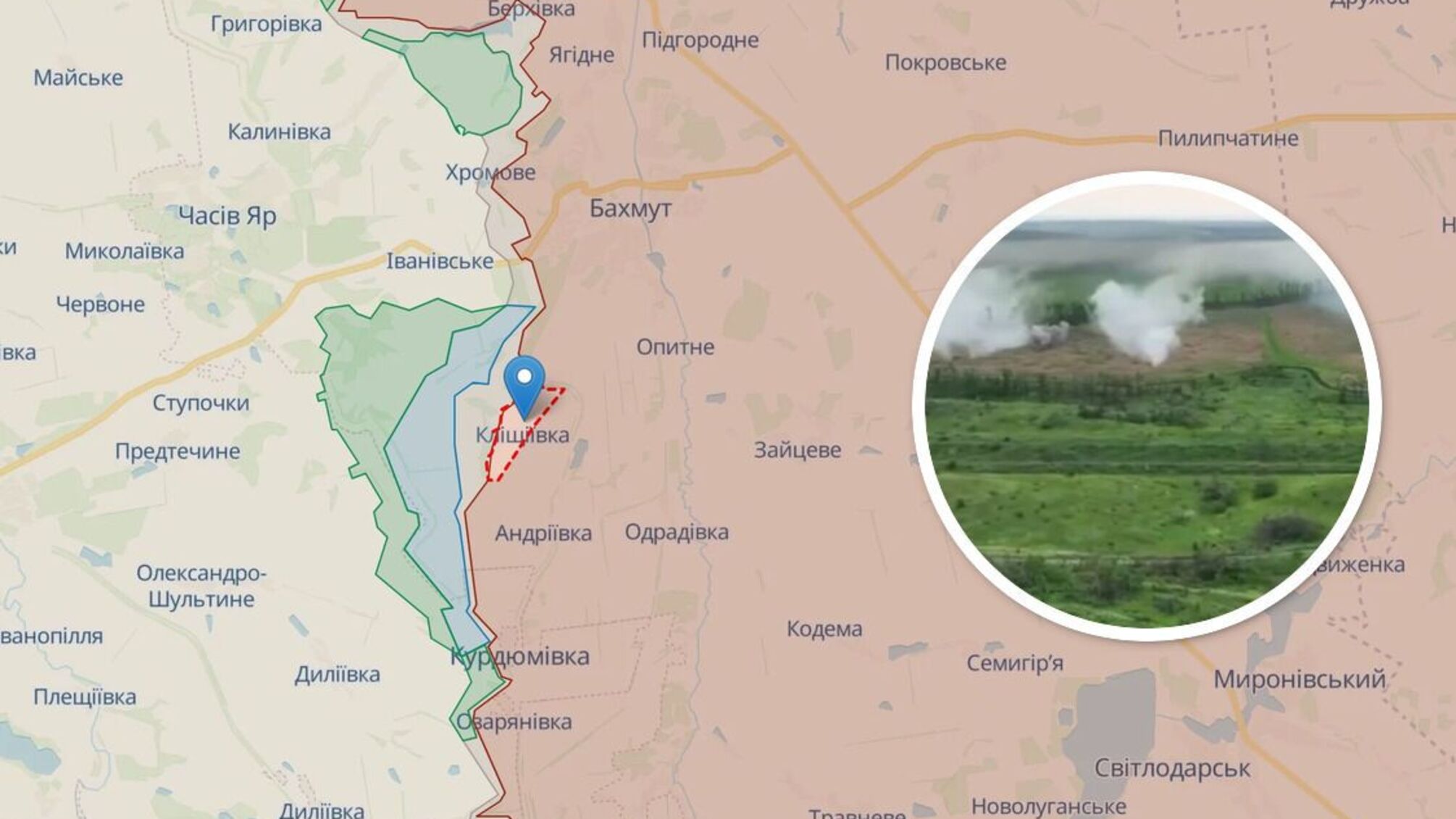 Росіяни втратили позиції на заході Кліщіївки під Бахмутом