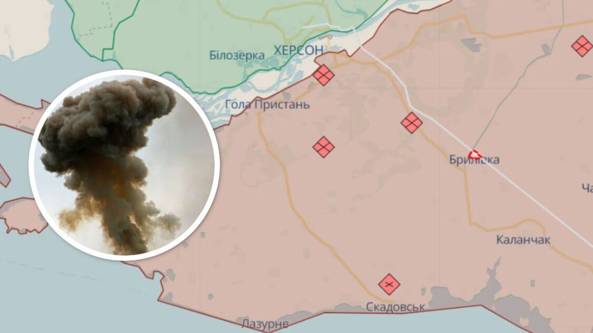 Взрывы в Херсонской области