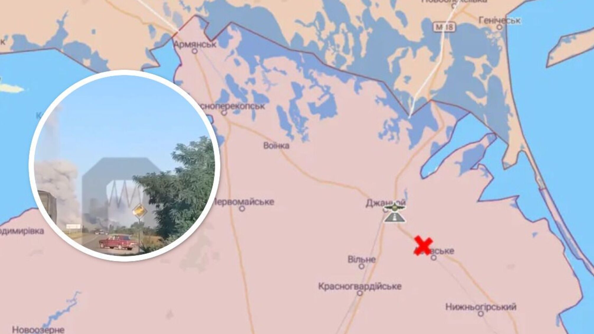 Утренний 'хлопок' на севере Крыма: взрывы прогремели вблизи военных объектов России (видео)