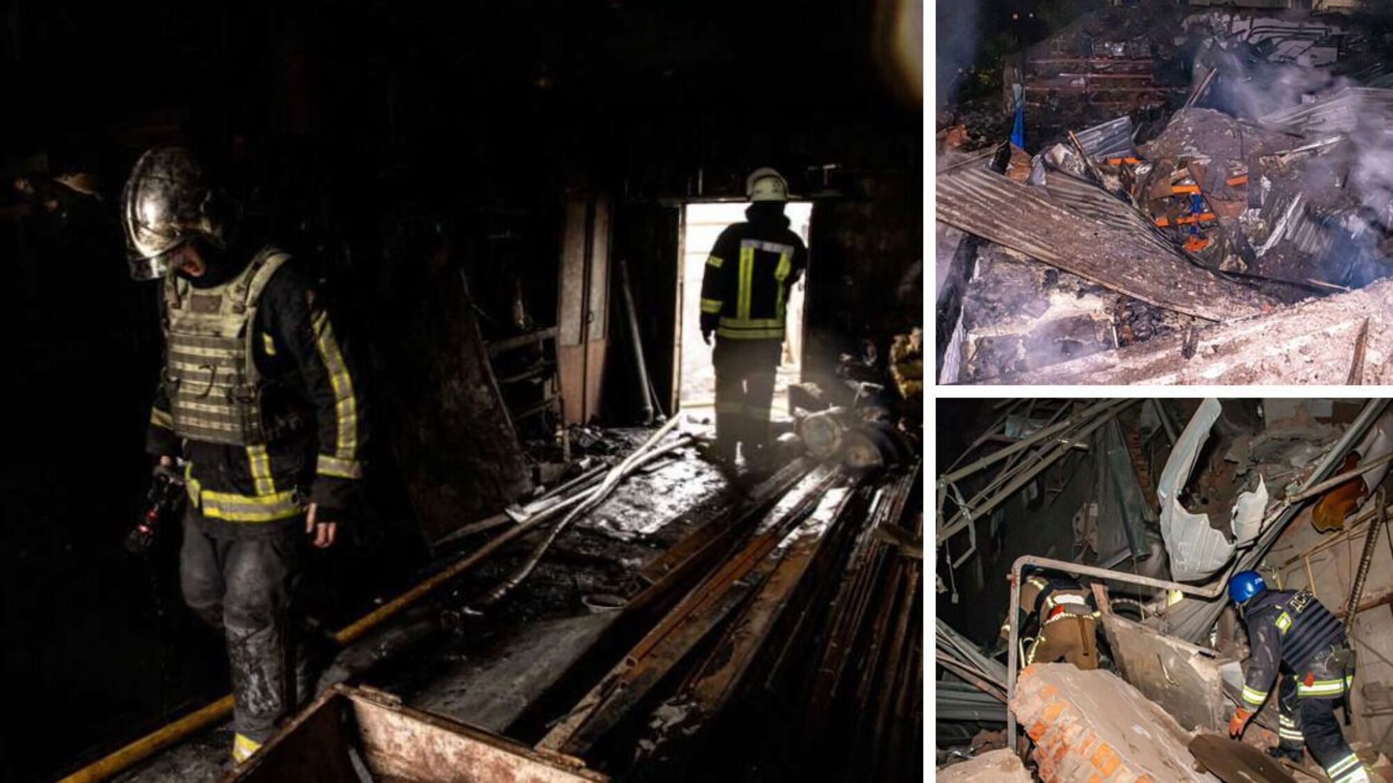 Вибухи та пожежа під час повітряної тривоги у Харківській області