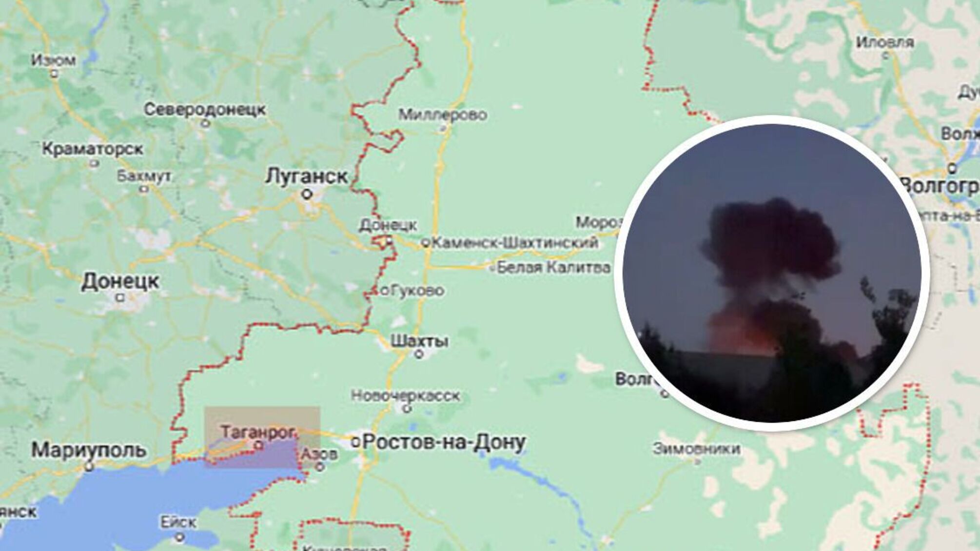 Знову падіння безпілотників у росії: пожежі у Таганрозі та Трубчевську
