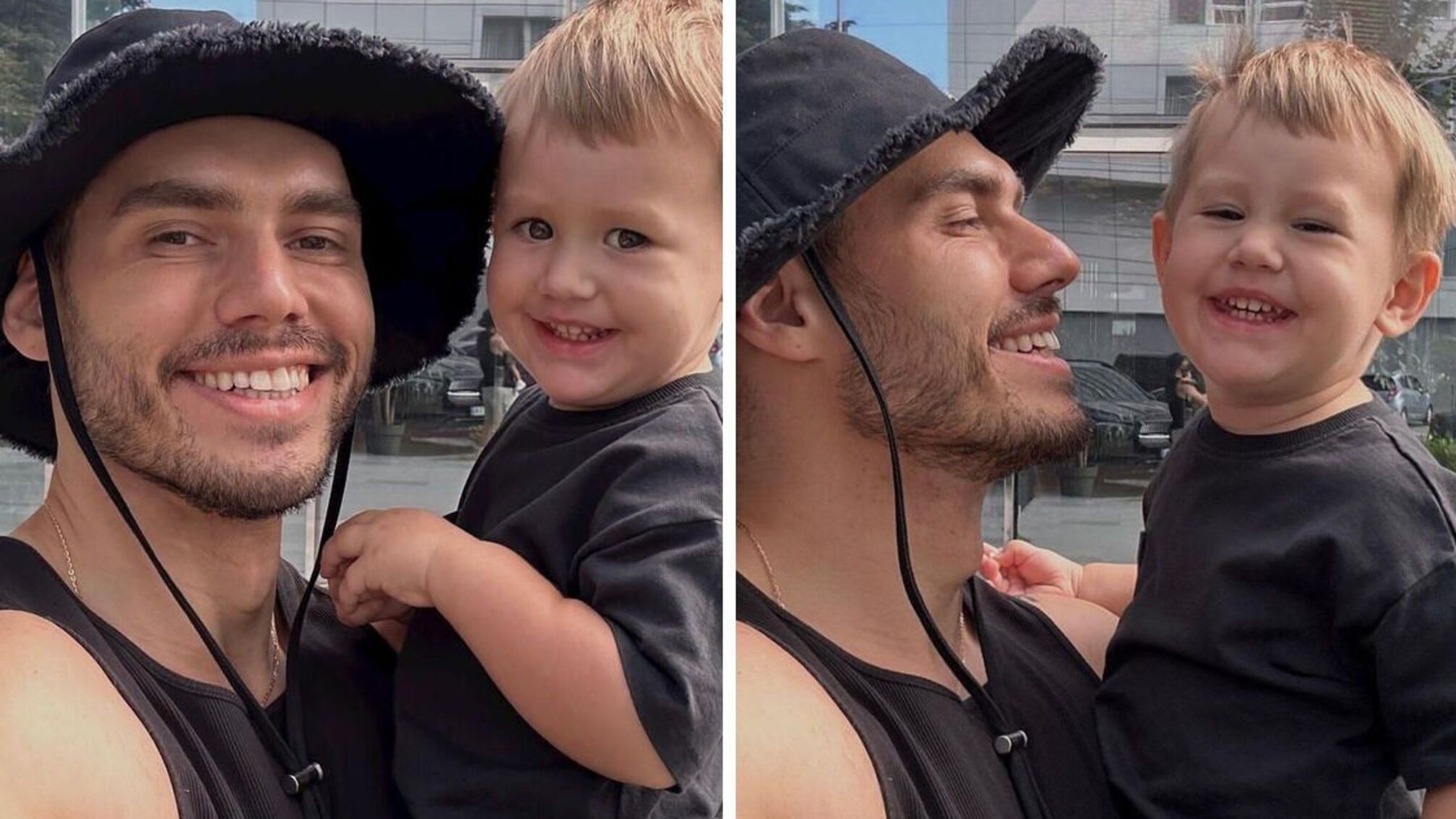 Нікіта Добринін із сином Левом