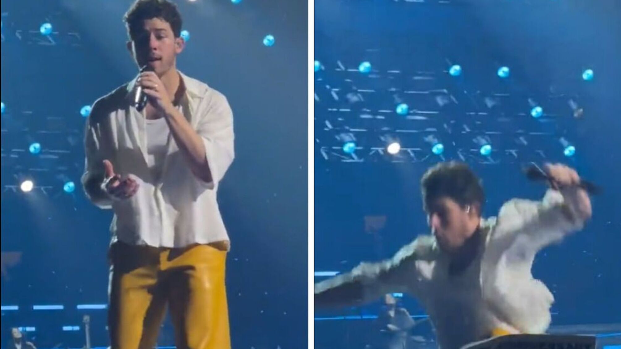 Ник Джонас упал во время выступления