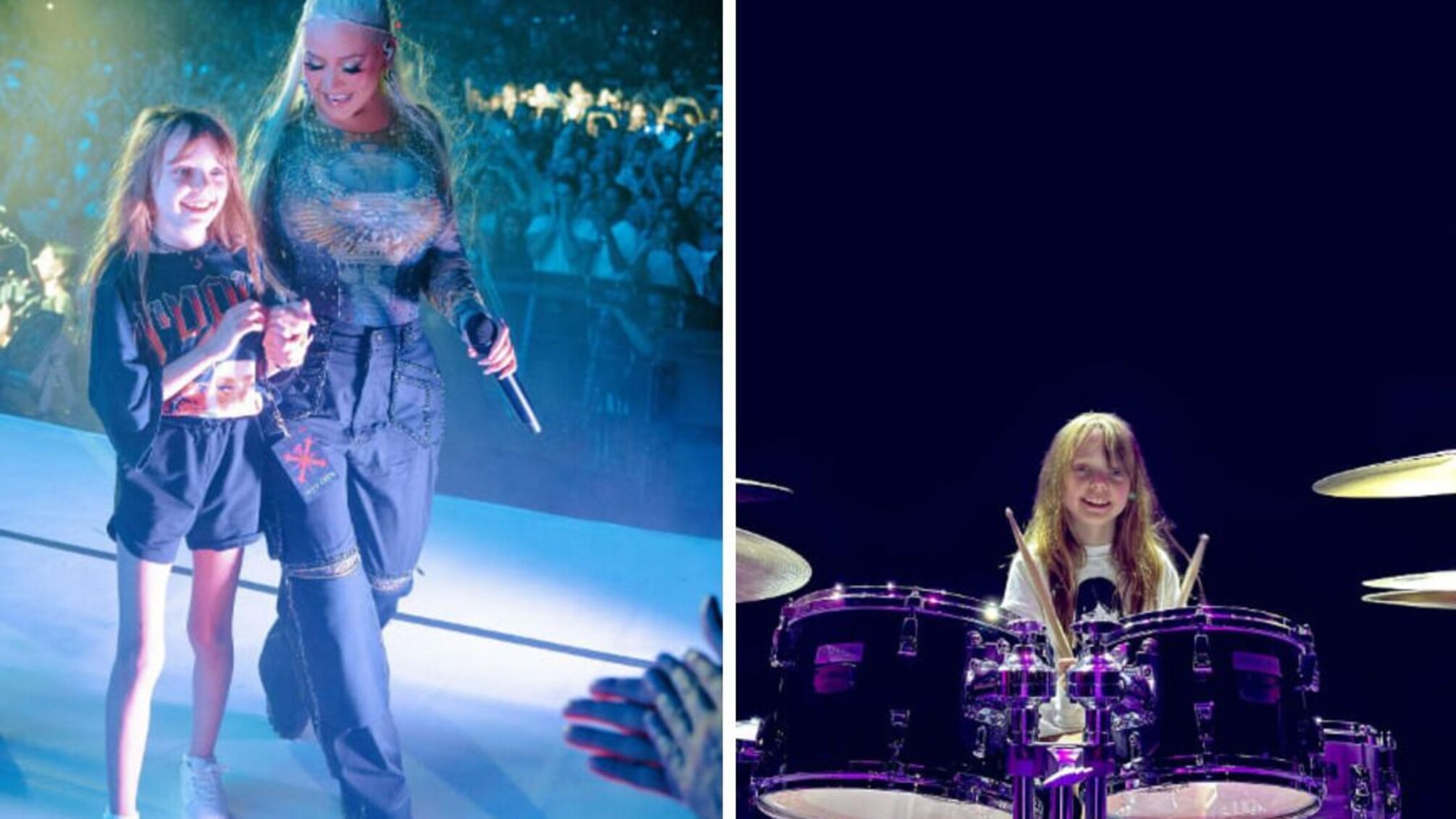 співачка Агілера з донькою