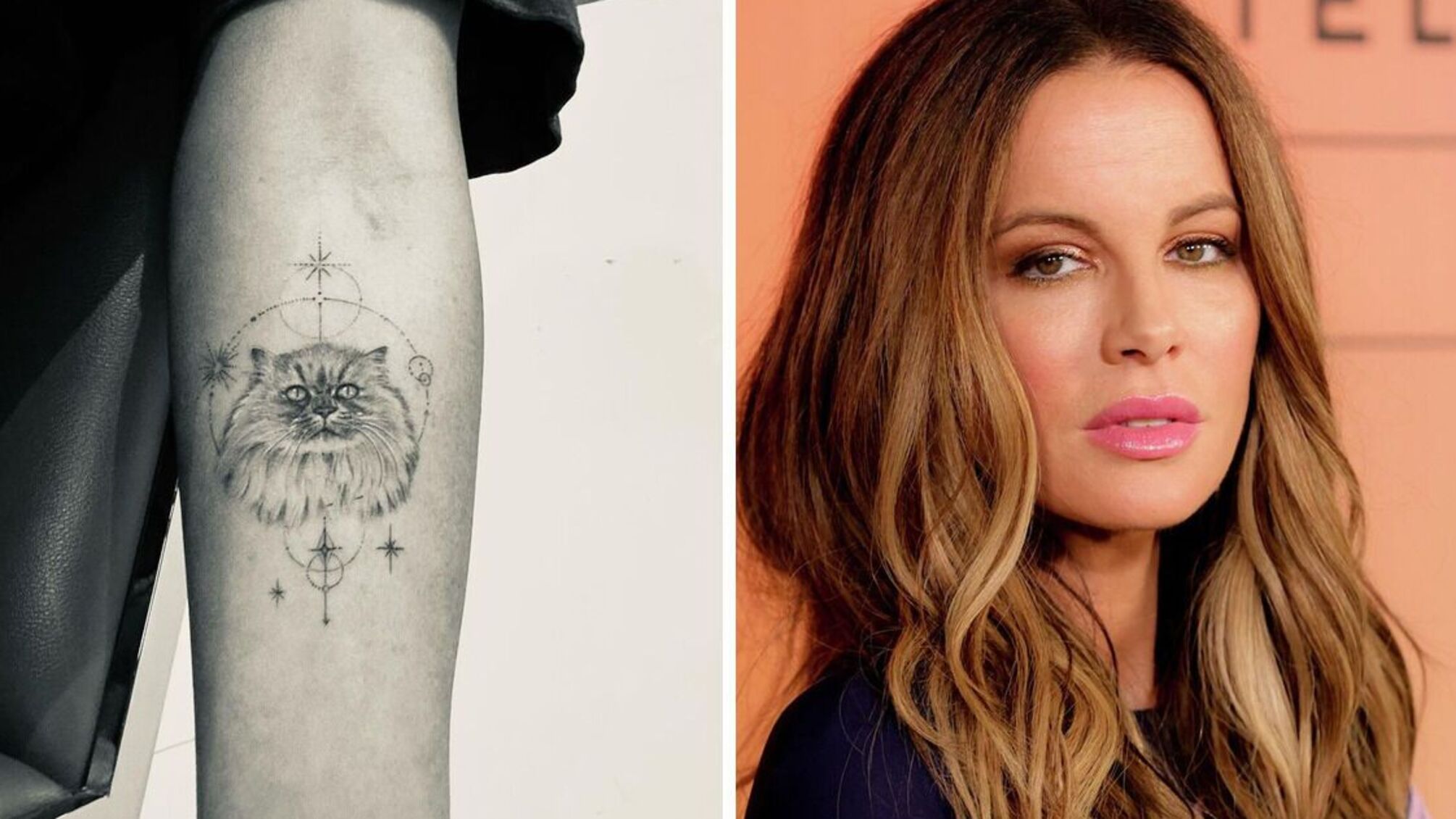 Татуювання з котом: акторка Кейт Бекінсейл вшанувала пам'ять про свого домашнього улюбленця 