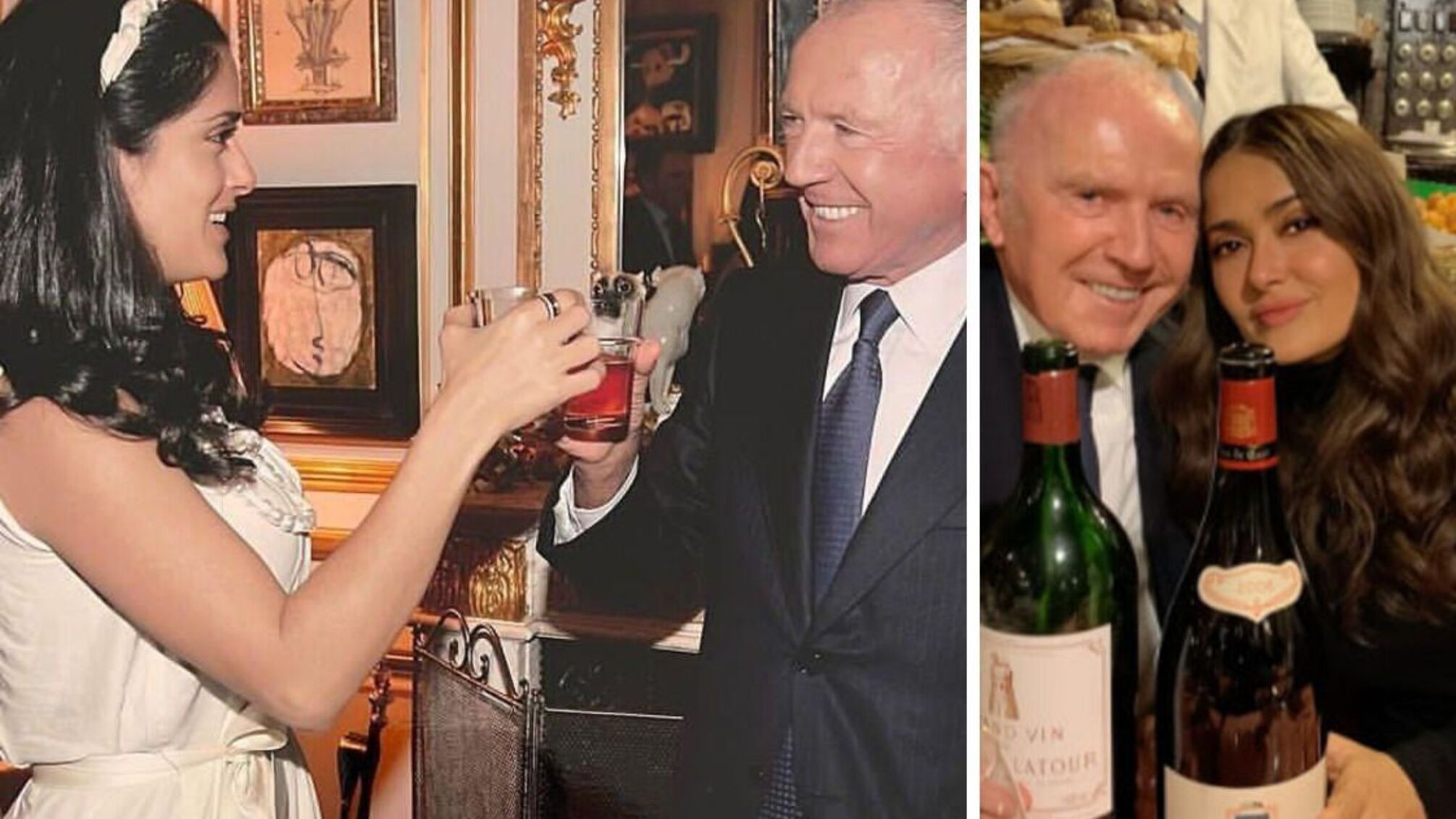 Сальма Хайек со свекром