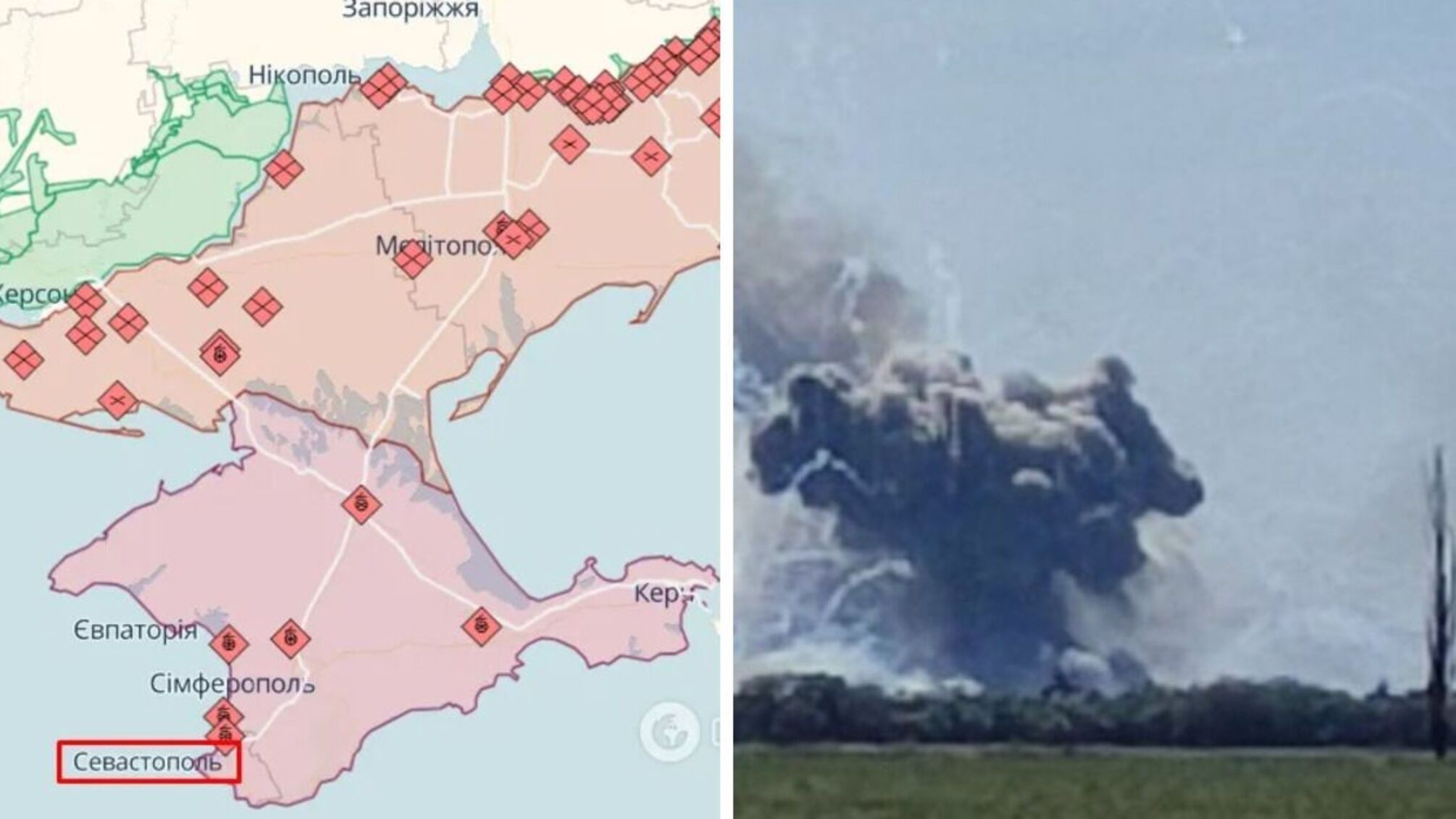 У Криму тривожно: вночі вибухи чули у Севастополі, Сімферополі і на мисі Тарханкут