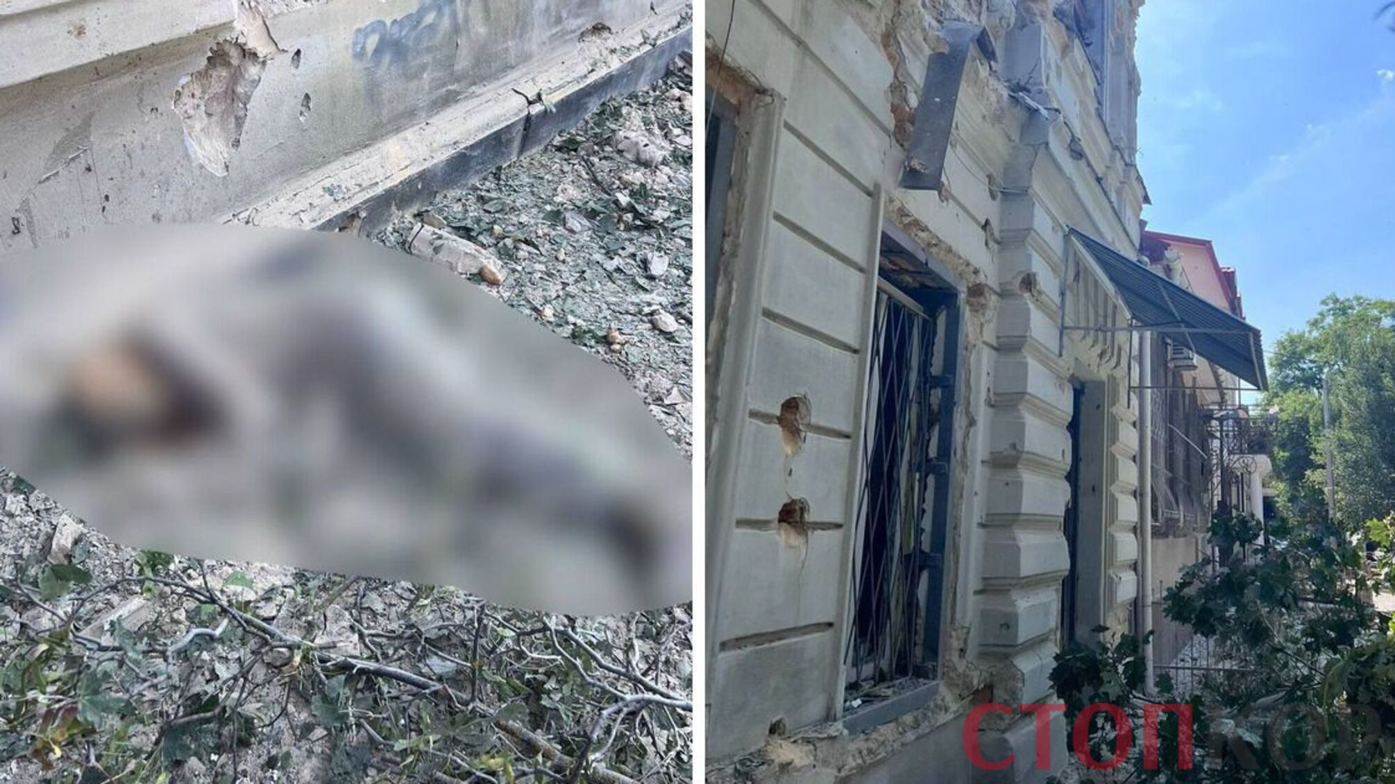 В результате обстрела россиянами Херсона прокуратура начала производство: погибла женщина, мужчина травмирован