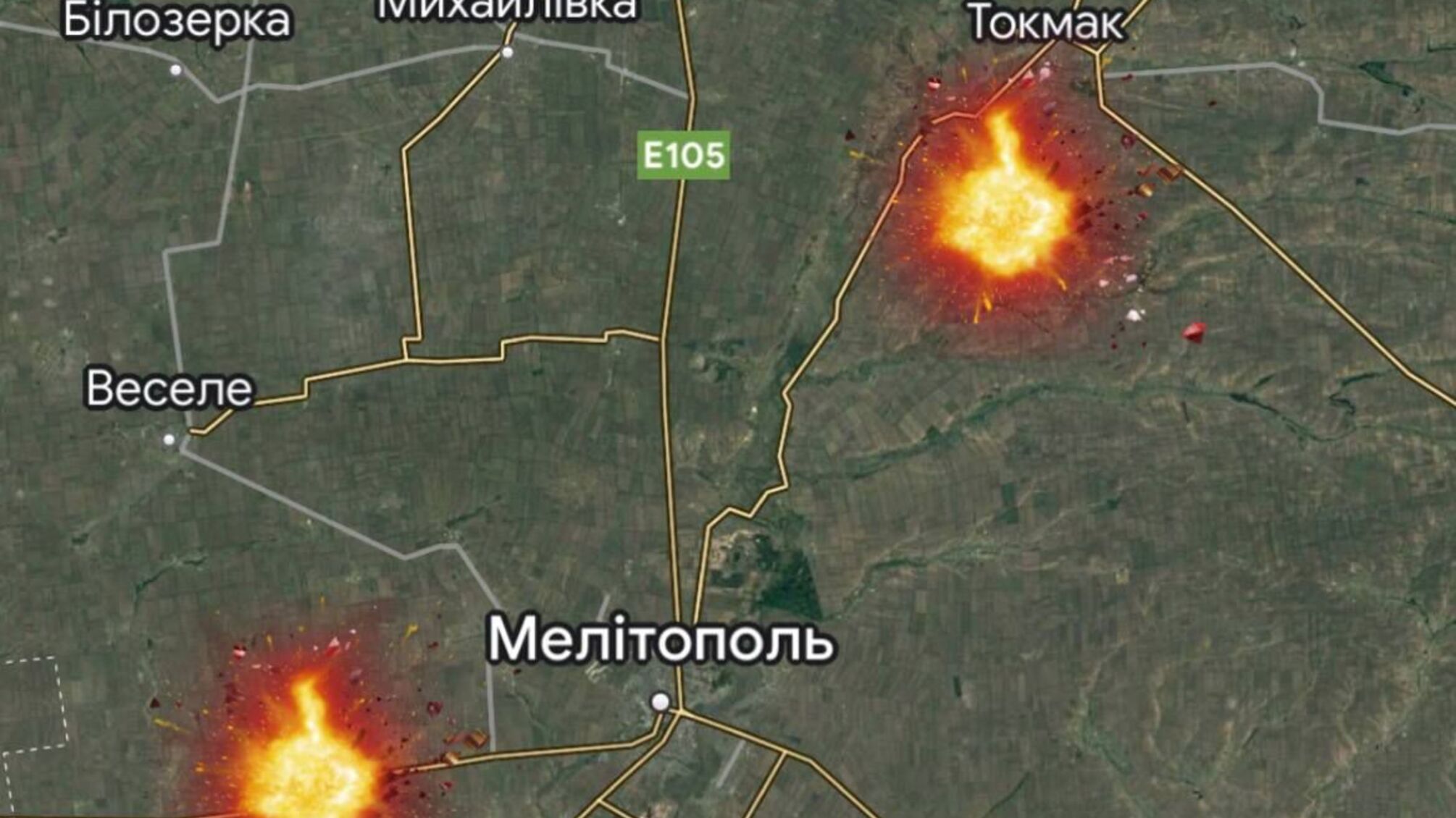 В окупантів 'дискотека' біля Мелітополя: поруч з містом лунають вибухи