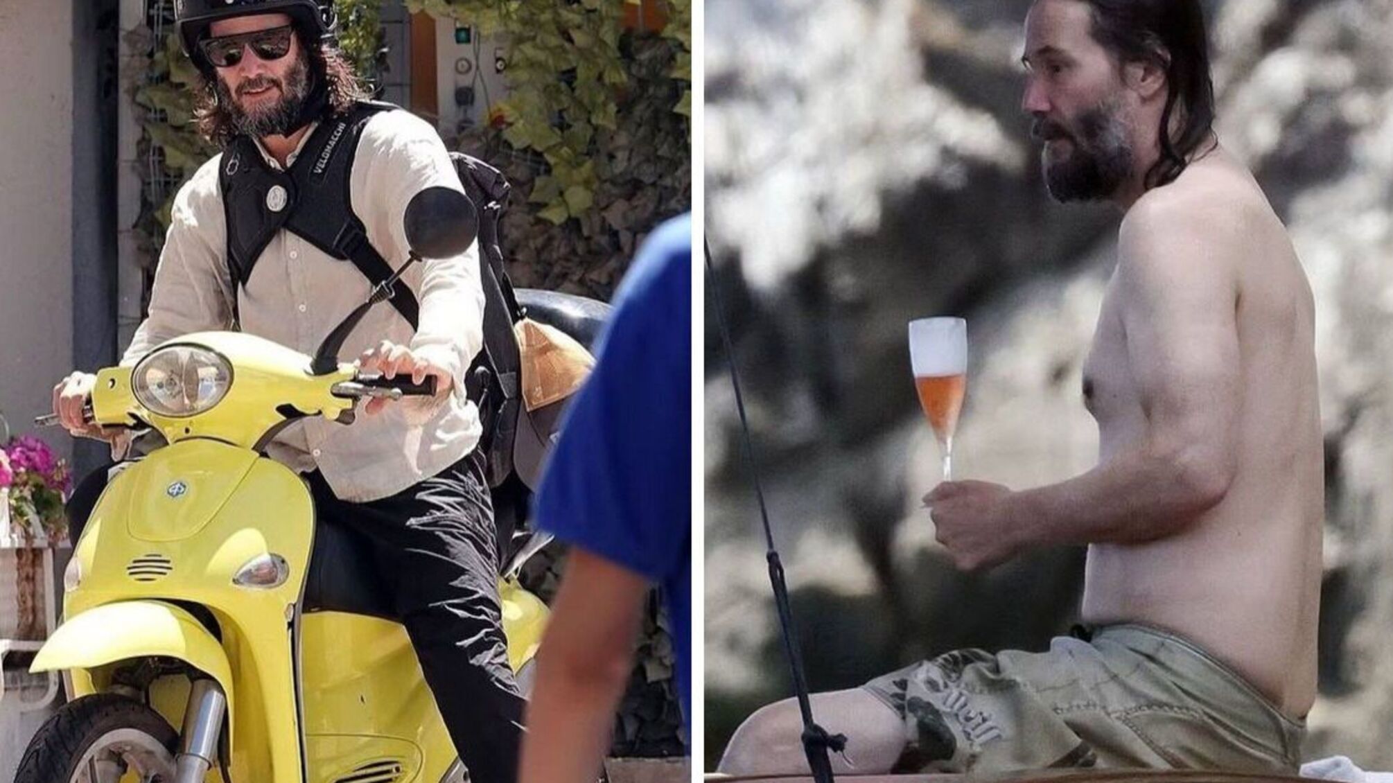 Кіану Рівз на відпочинку в Італії