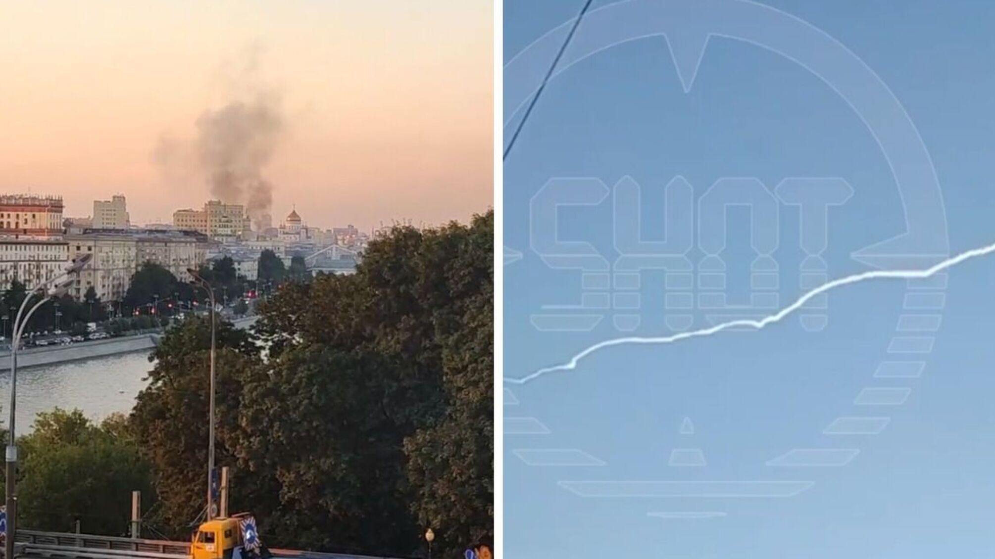 БПЛА в Москве, Подмосковье, Тульской, Калужской областях россии пытались сбить БПЛА