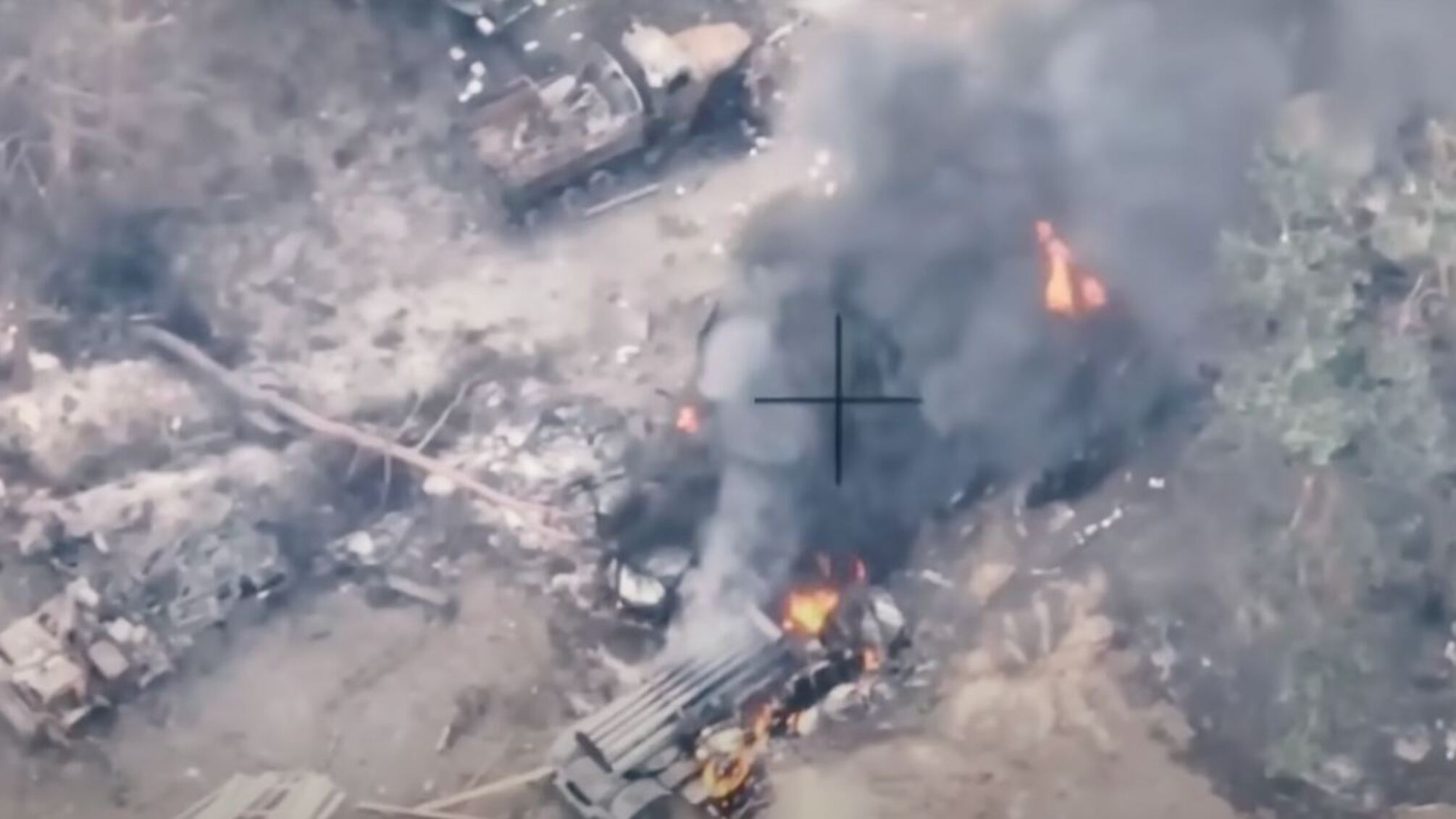 Точное попадание украинской армией по врагам