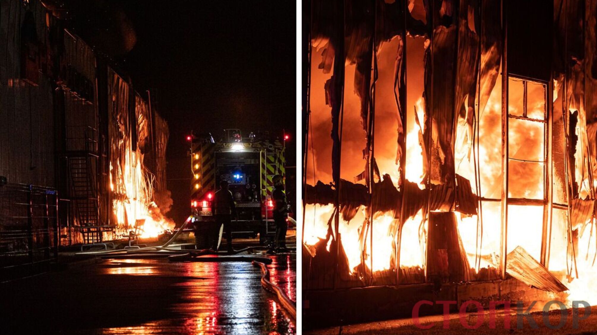 Масштабный пожар на заводе в Тернополе: огонь охватил 9000 м.кв предприятия (фото)