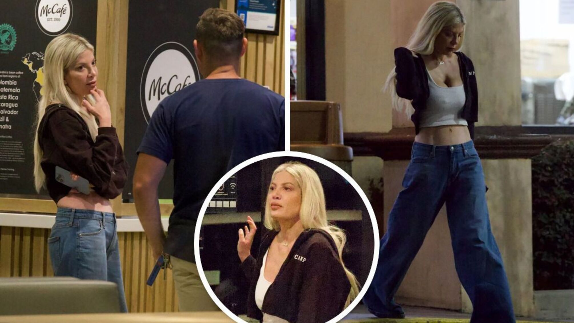 Тори Спеллинг после выписки из больницы посетила МакДонлальдс