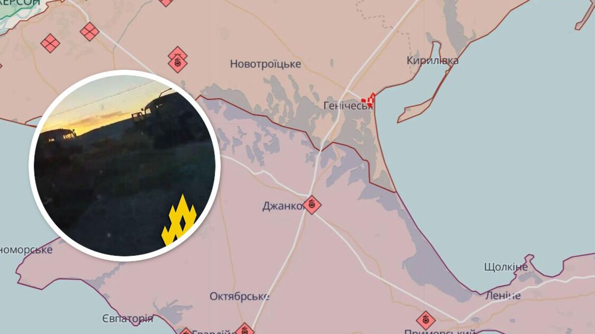 на Херсонщине партизаны взорвали два грузовика с оккупантами