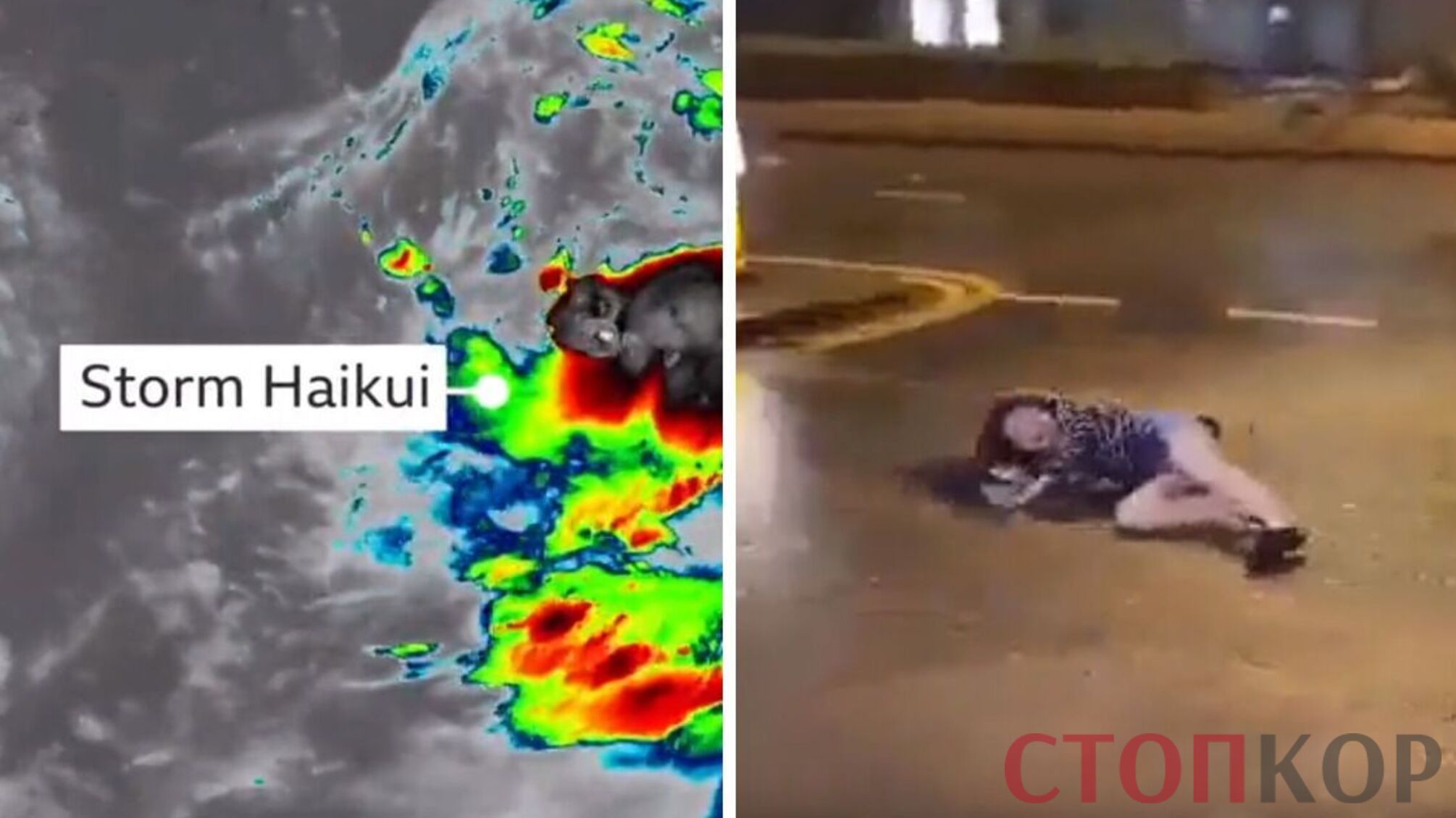 У Китаї шквальний вітер збиває з ніг: