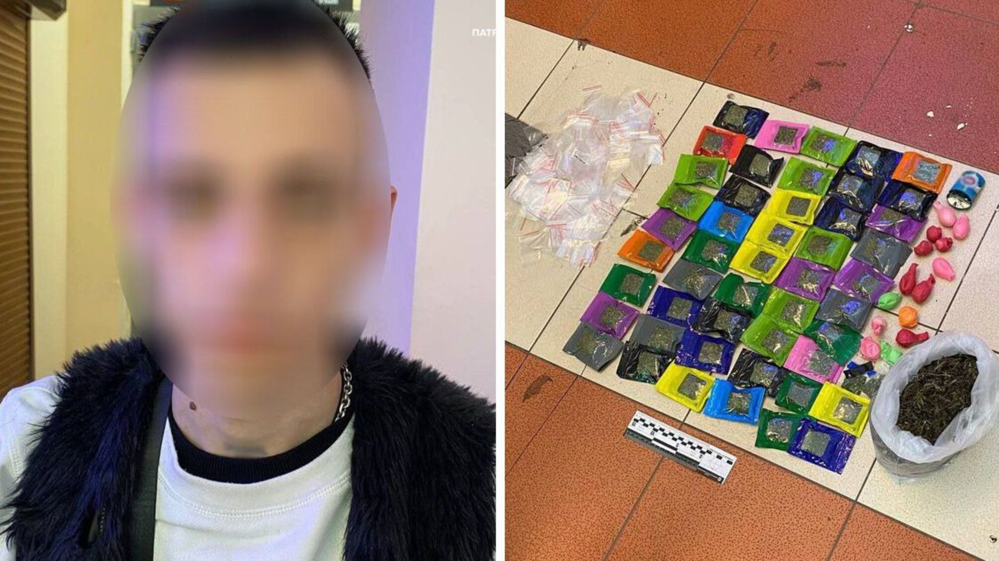 50 свертков с каннабисом